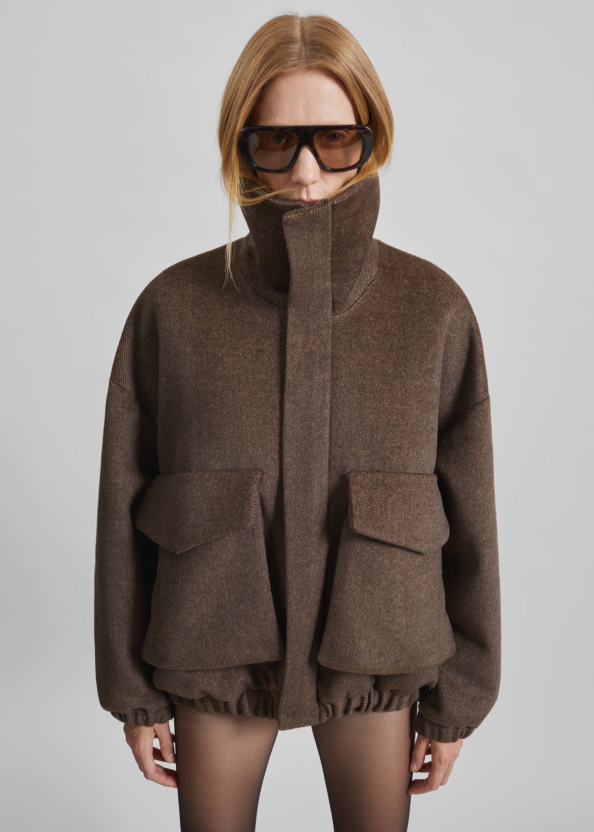 Elle Aviator Jacket - Brown Melange – view 5 of 9