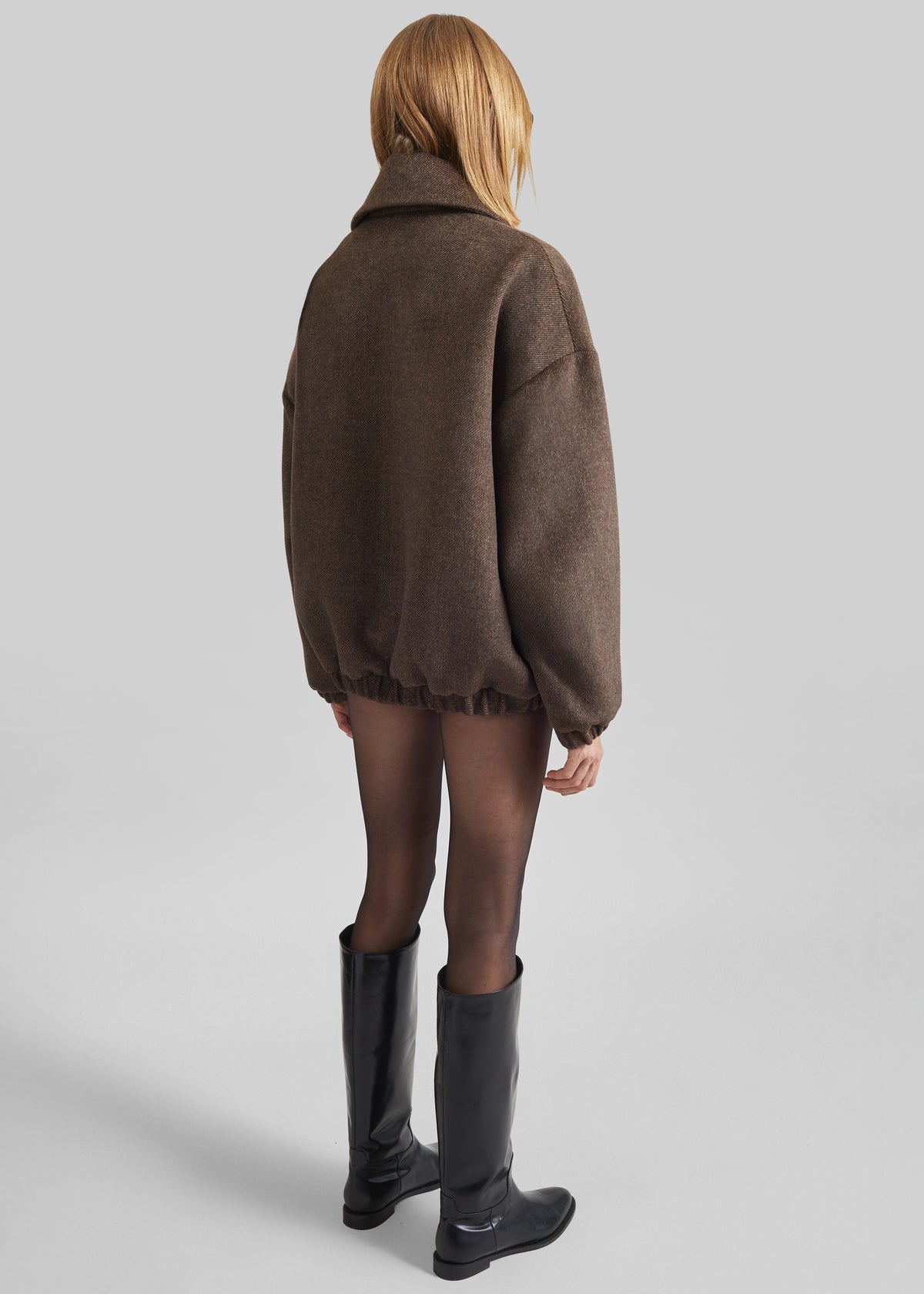 Elle Aviator Jacket - Brown Melange – view 8 of 9