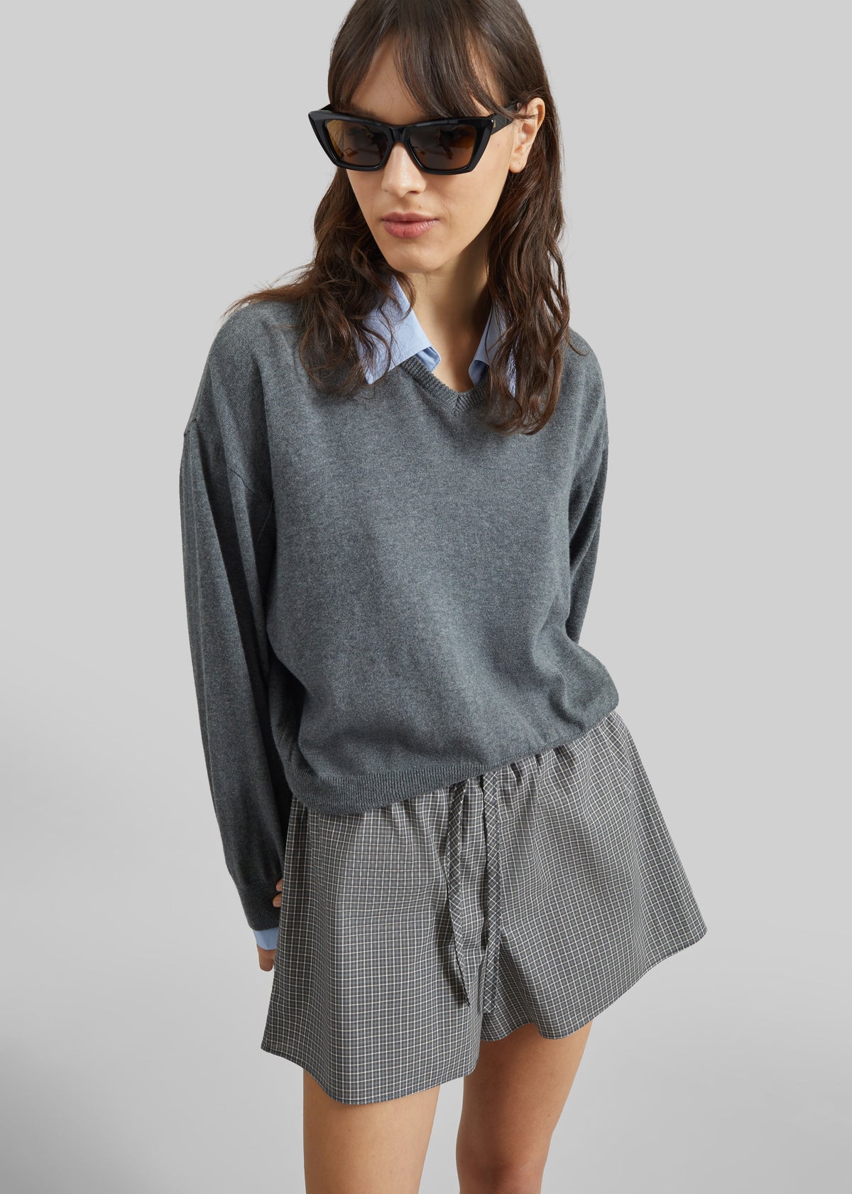 Ello Boxer Shorts - Checked Grey – view 1 of 6