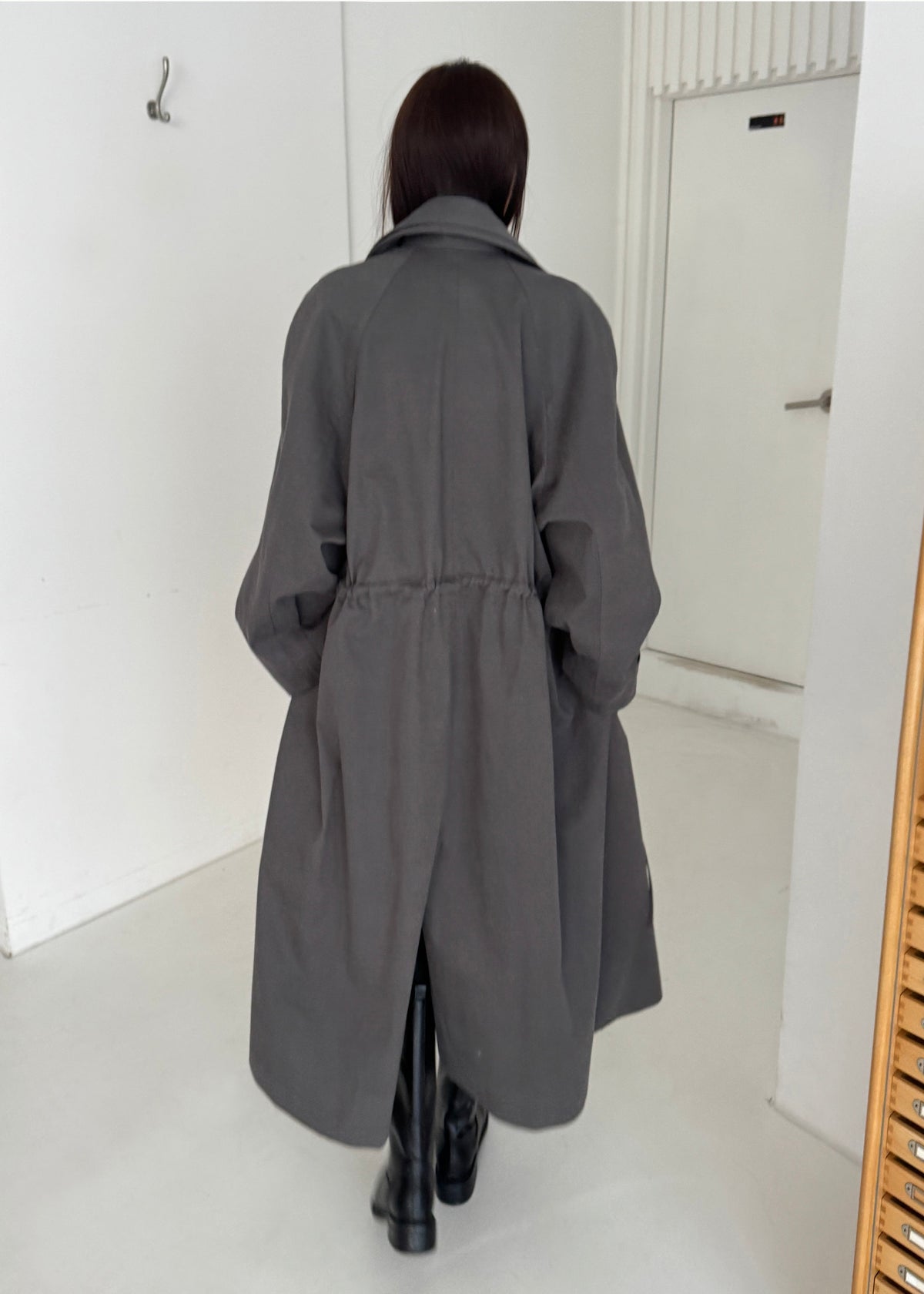 Elrod Drawstring Trench - Grey – view 8 of 9