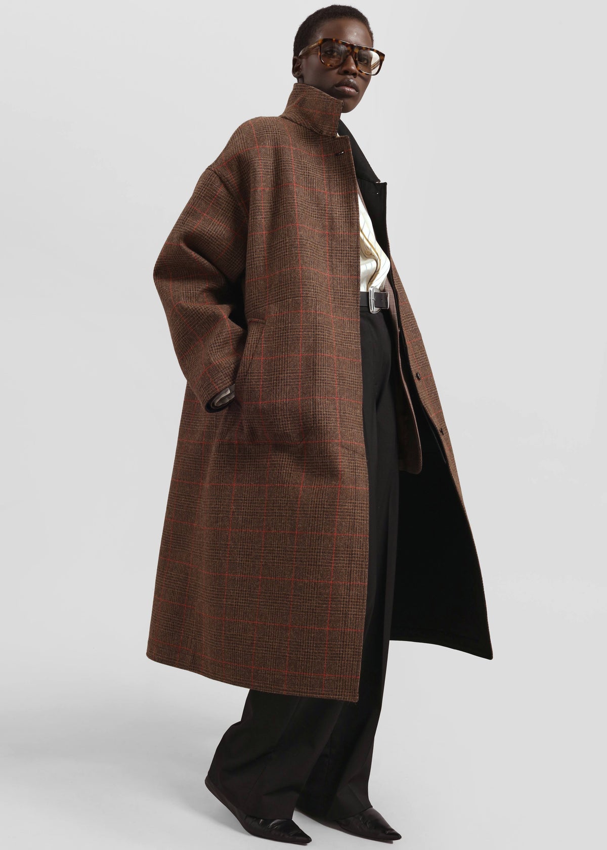 Elton Reversible Car Coat - Brown Glen Plaid – view 1 of 15