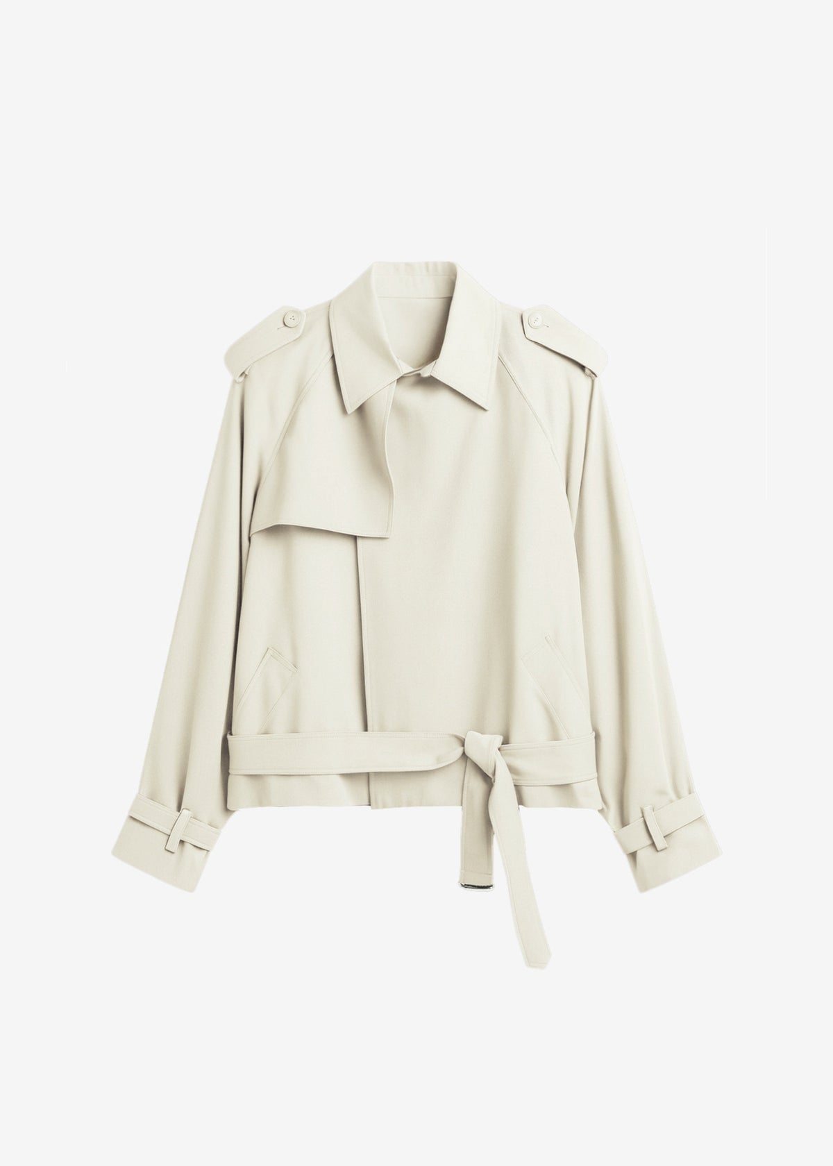 Elva Fluid Short Trench - Ivory – view 10 of 10