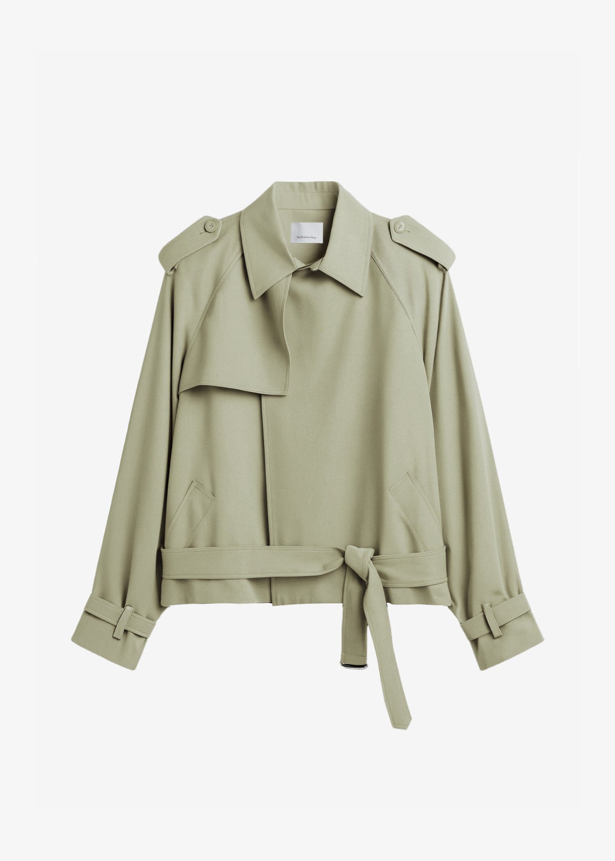 Elva Fluid Short Trench - Sage – view 9 of 9