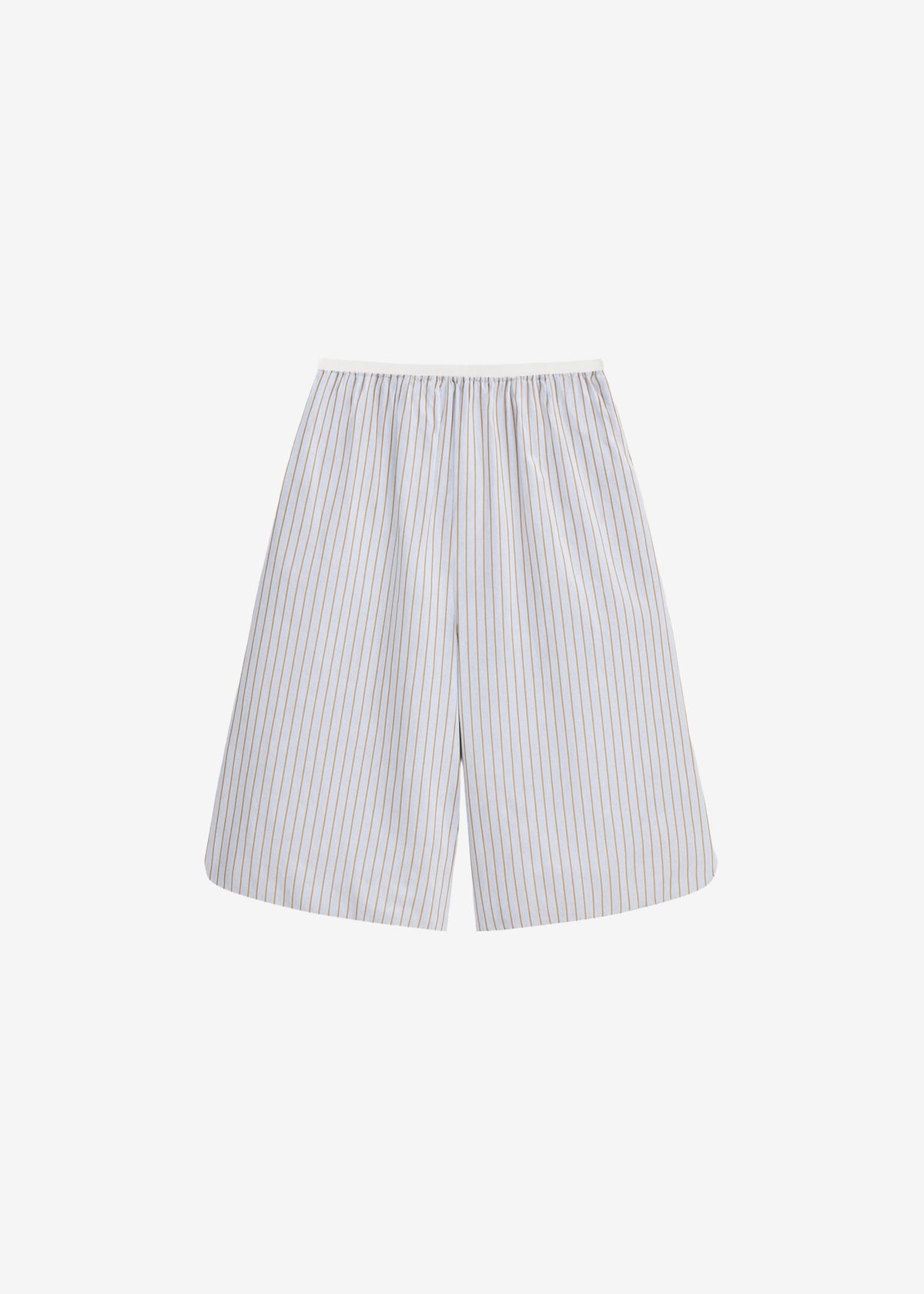 Elyn Cotton Bermuda Shorts - Light Blue/Brown Stripe – view 8 of 8