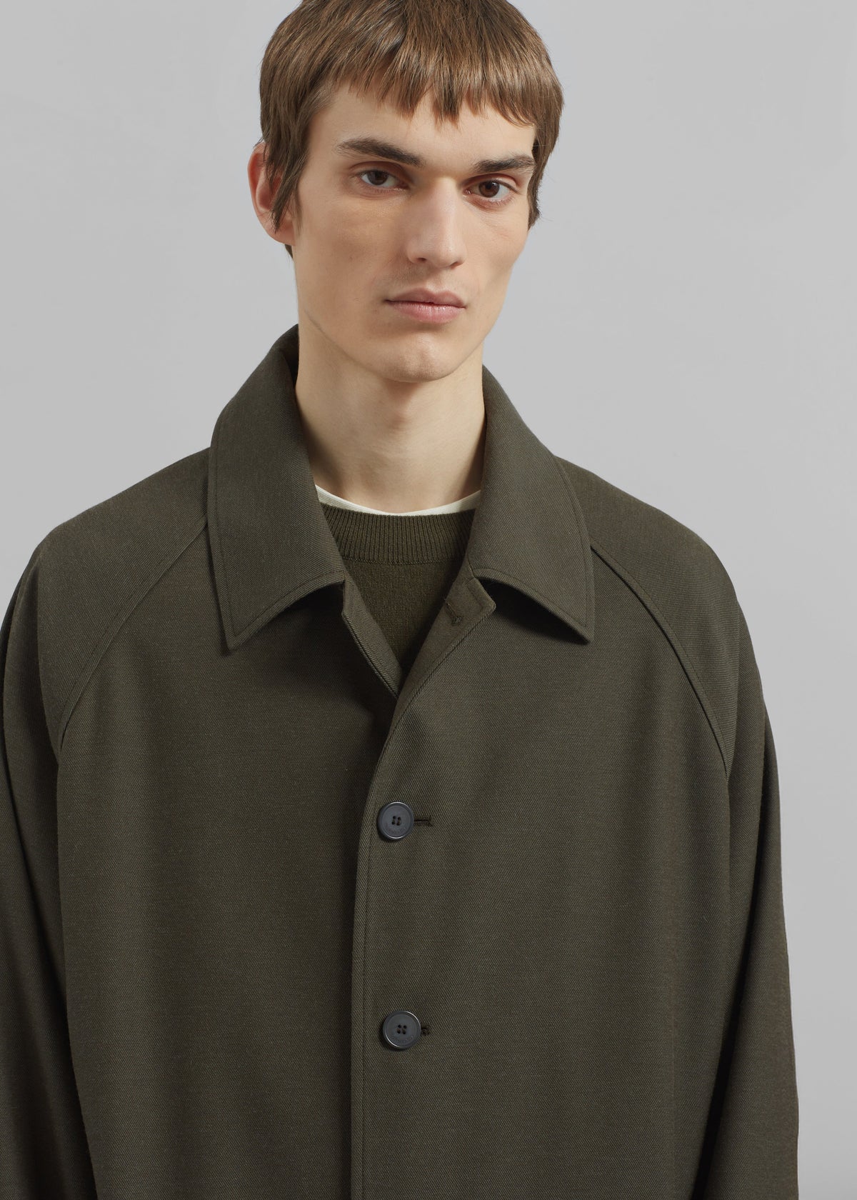 Emil Wool-Blend Trench - Army Green – view 2 of 9