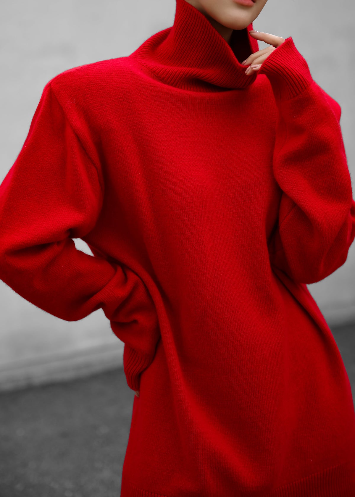 Emilia Mini Padded Sweater Dress - Red – view 2 of 7