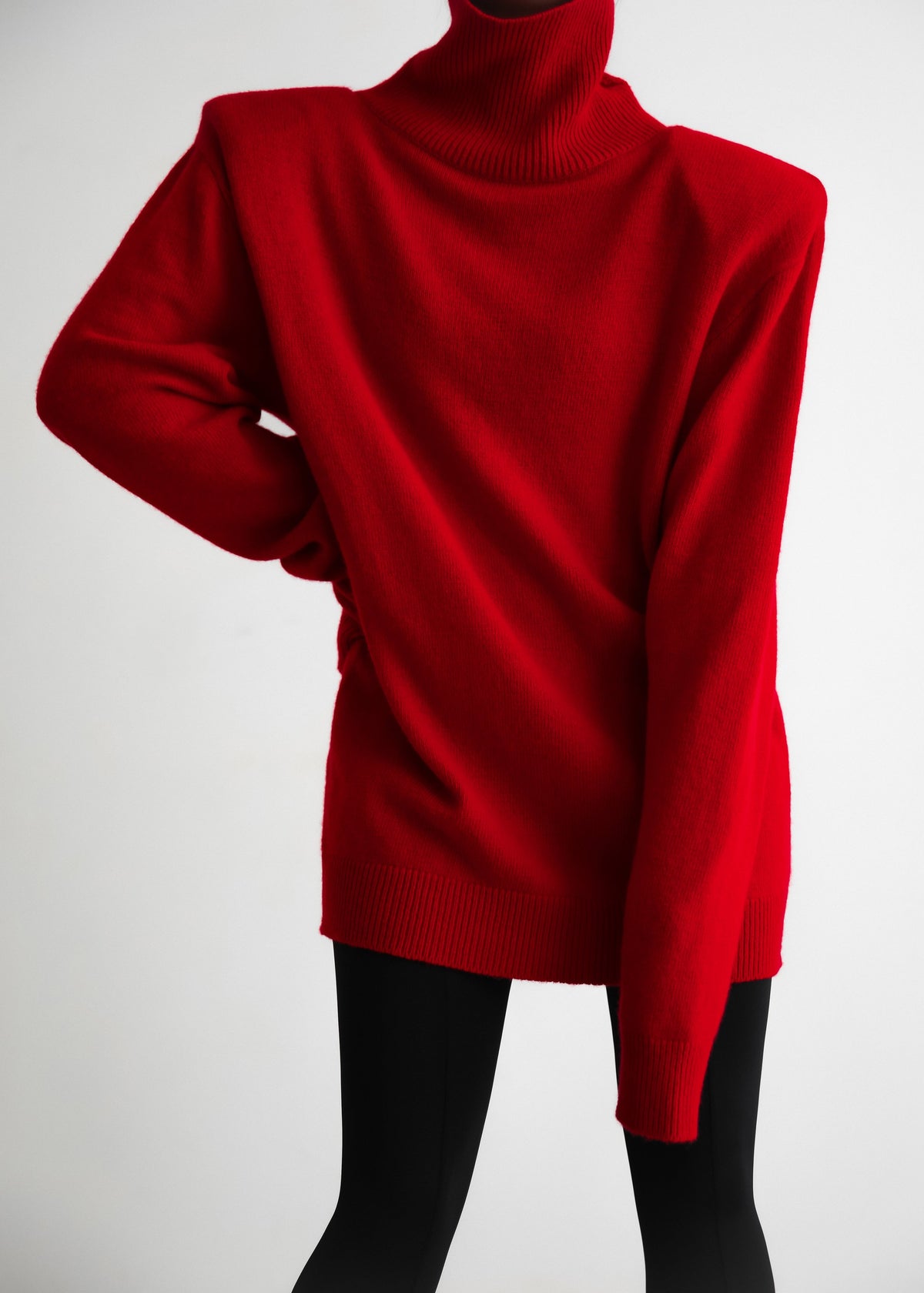 Emilia Mini Padded Sweater Dress - Red – view 3 of 7