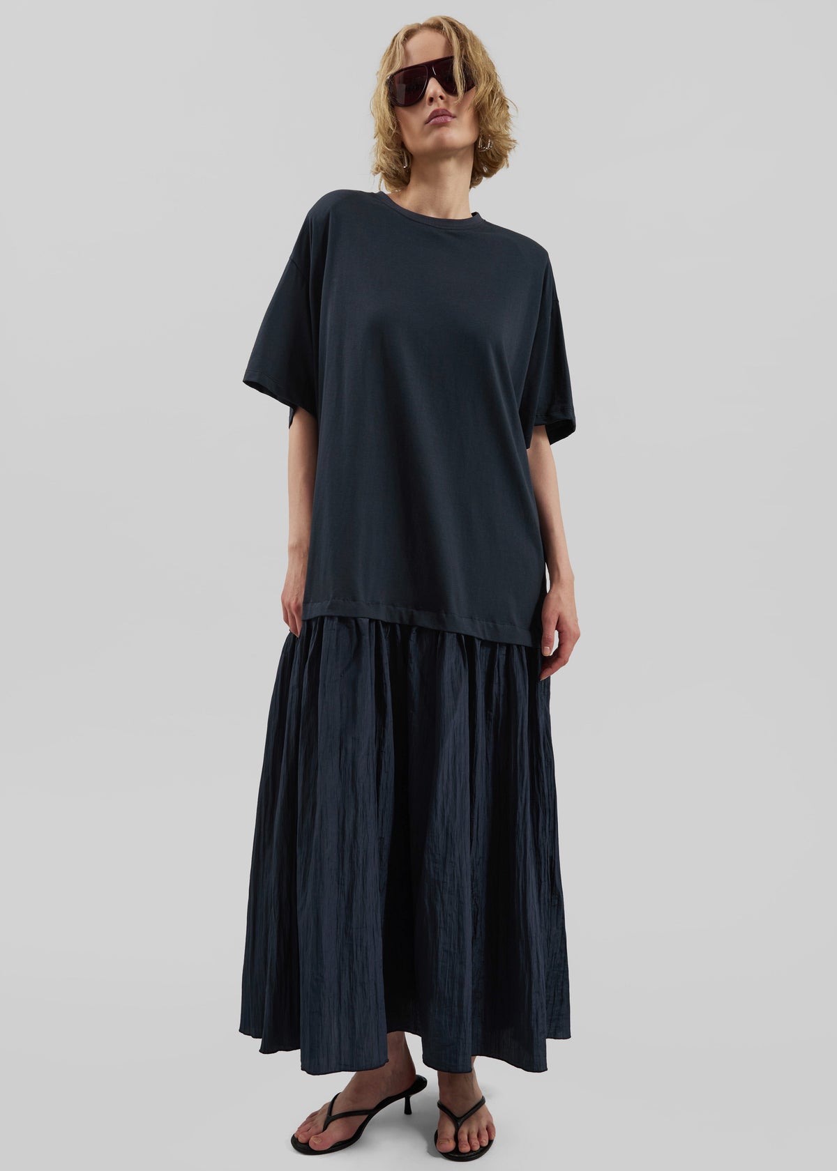 Endell Drop-Waist T-Shirt Dress - Navy – view 6 of 9