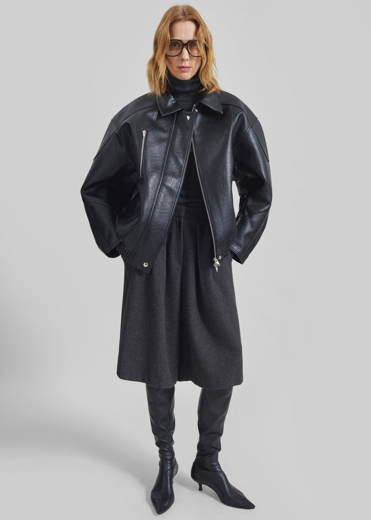 Enora Faux Leather Jacket - Black – view 4 of 9