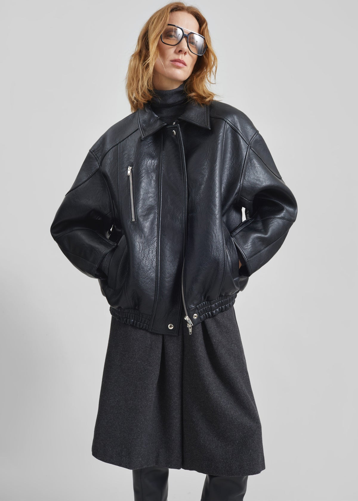 Enora Faux Leather Jacket - Black – view 6 of 9