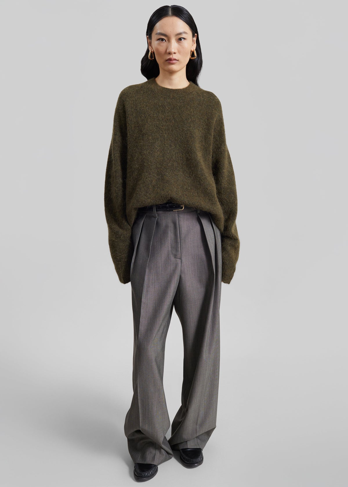 Erena Pleated Trousers - Dark Taupe – view 3 of 8