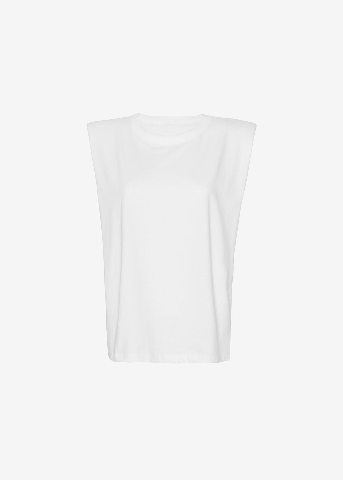 Eva Padded Shoulder Muscle T-Shirt - White – view 9 of 9