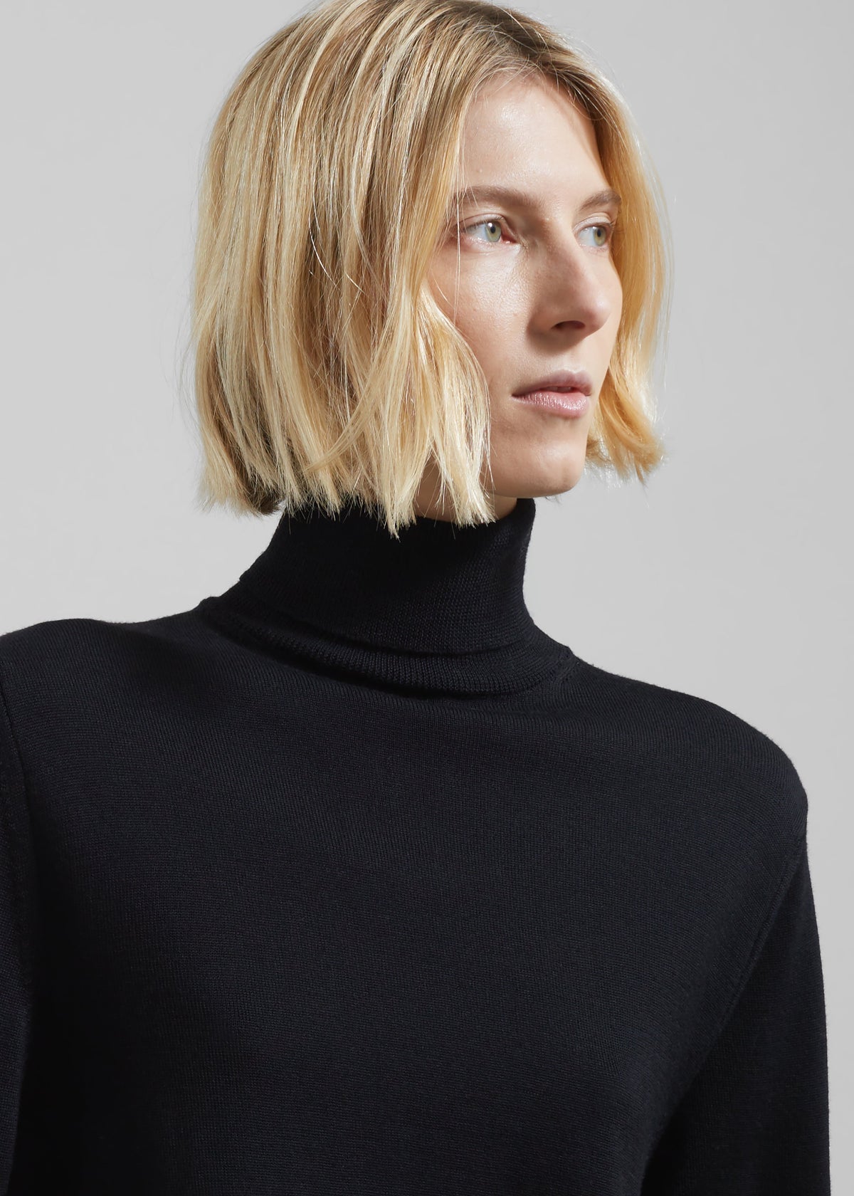 Eve Thin Turtleneck Sweater - Black – view 6 of 9