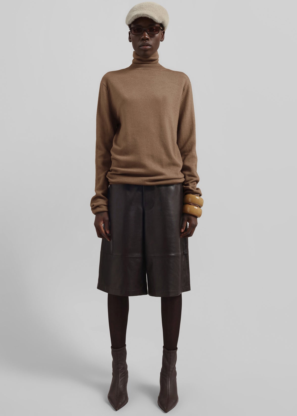 Eve Thin Turtleneck Sweater - Camel – view 5 of 6