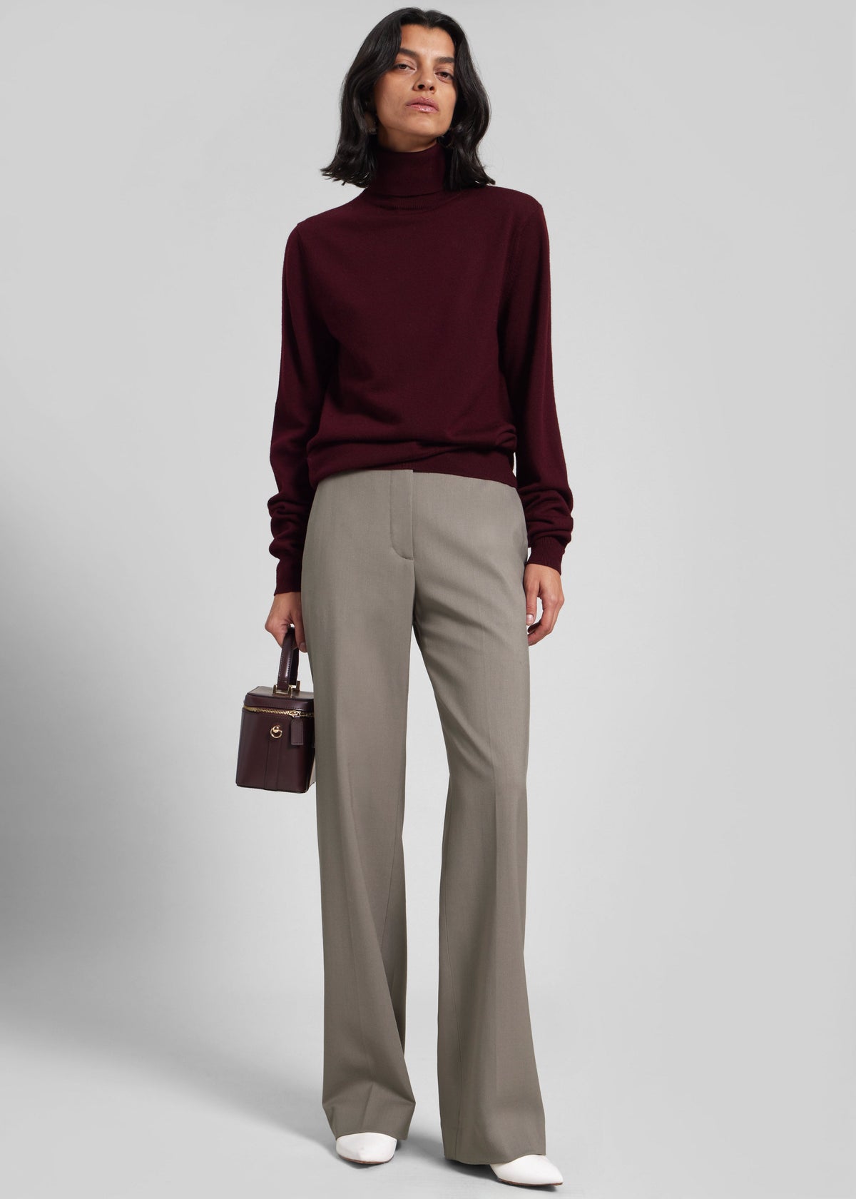 Eve Thin Turtleneck Sweater - Burgundy – view 8 of 10