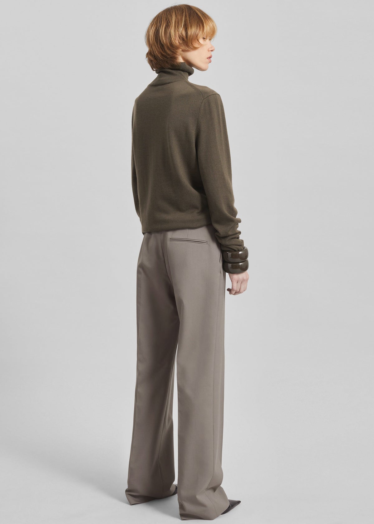 Eve Thin Turtleneck Sweater - Olive – view 6 of 7