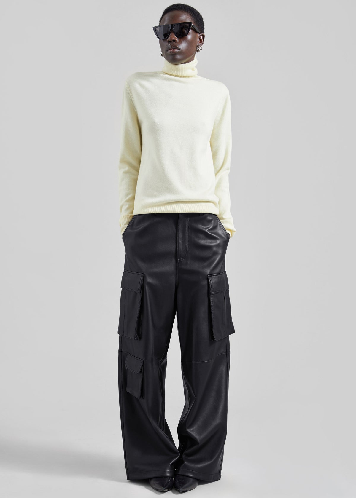Eve Thin Turtleneck Sweater - Pale Yellow – view 1 of 5