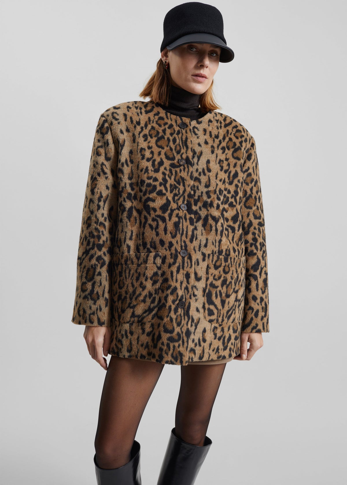 Evolene Boxy Jacket - Leopard Brown – view 4 of 13