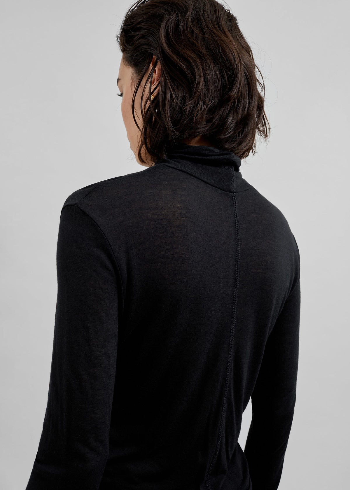 Evren Sheer Turtleneck - Black – view 6 of 7