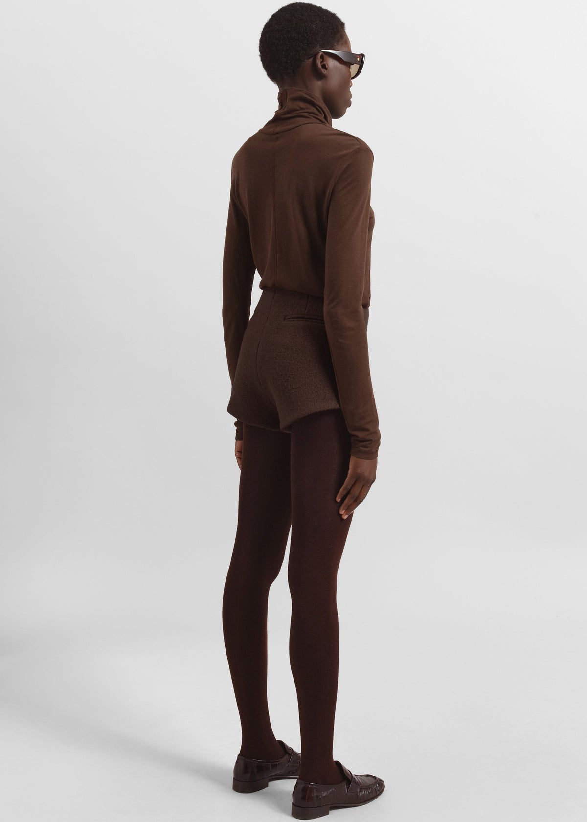Evren Sheer Turtleneck - Brown – view 6 of 7