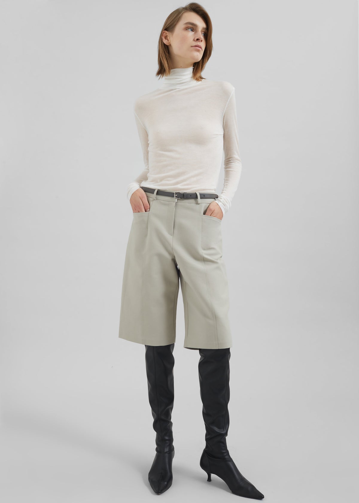 Evren Sheer Turtleneck - White – view 6 of 8