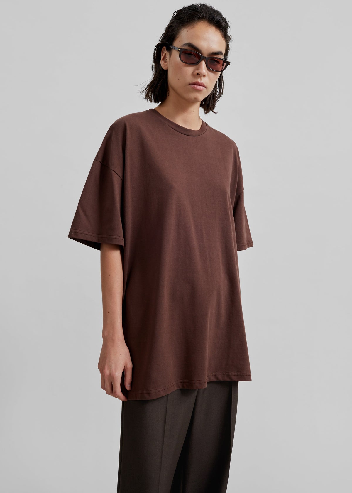 Faro Boxy Tee - Brown – view 5 of 8