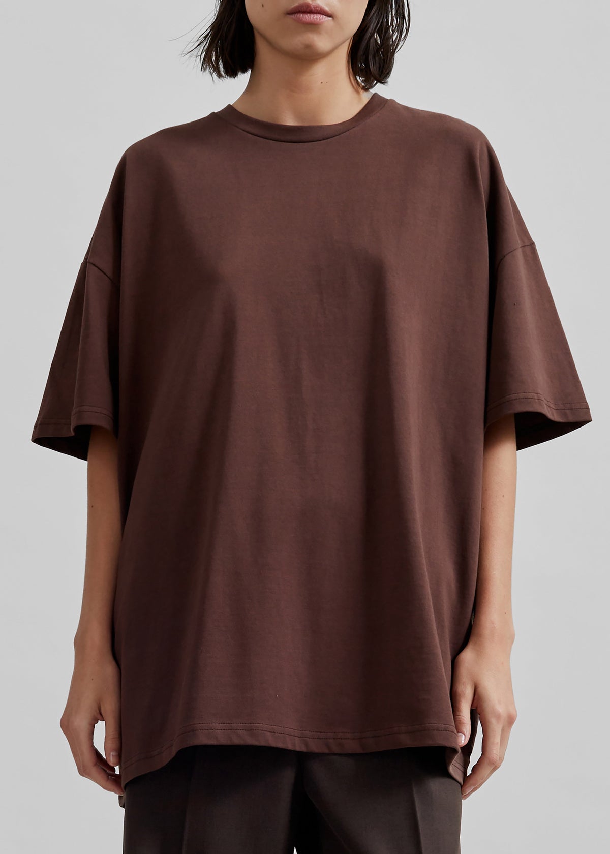 Faro Boxy Tee - Brown – view 4 of 8
