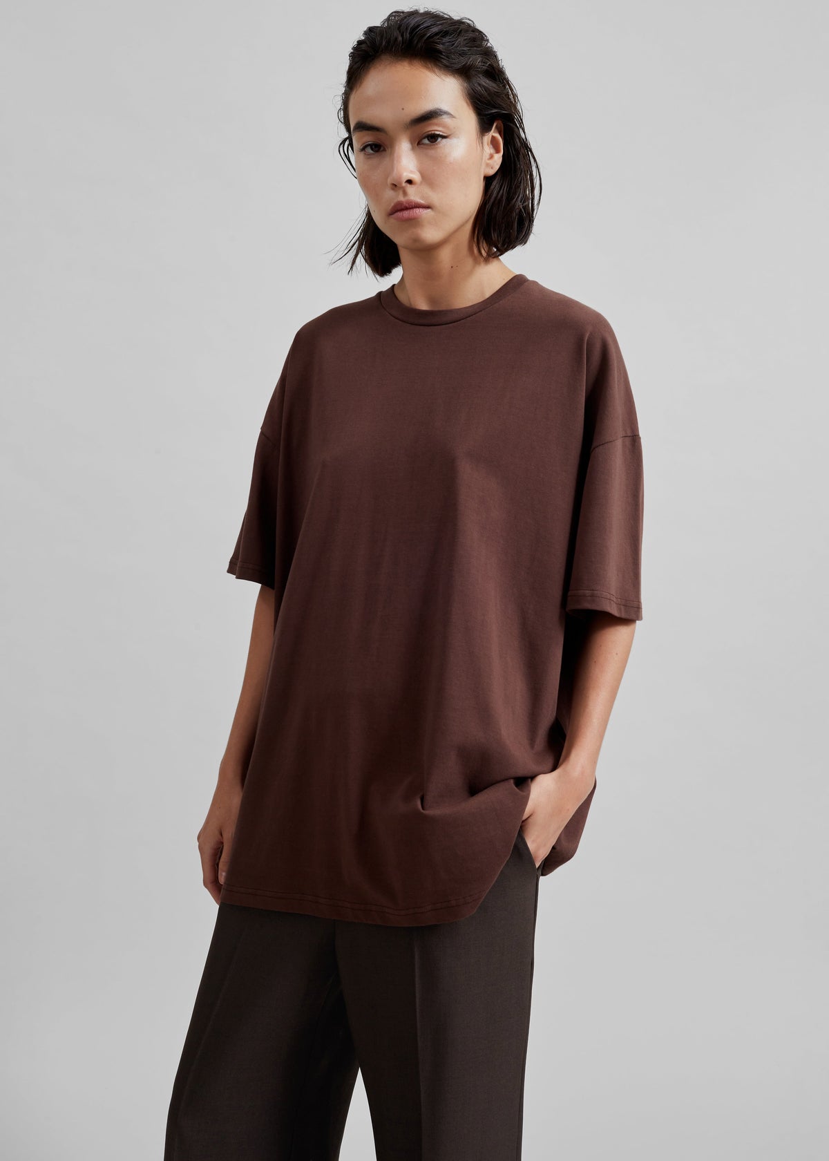Faro Boxy Tee - Brown – view 1 of 8