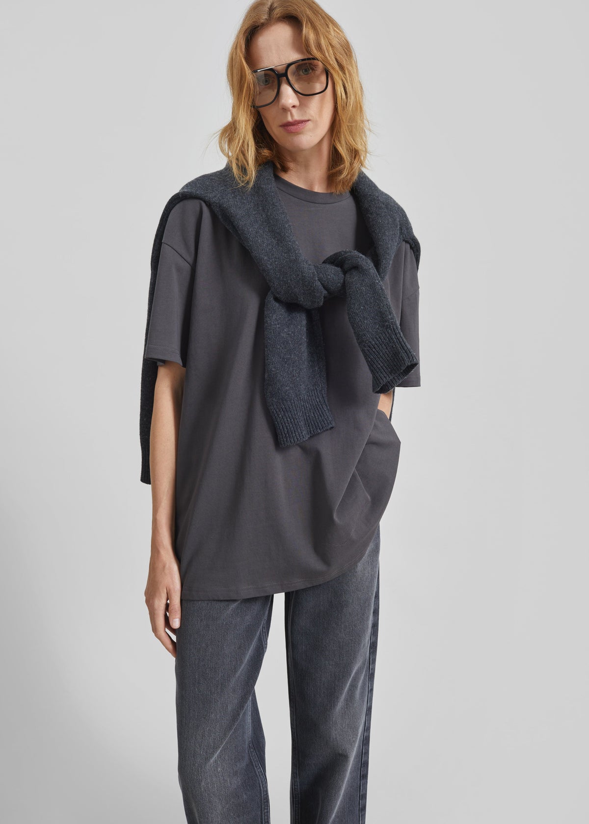 Faro Boxy Tee - Charcoal – view 3 of 5