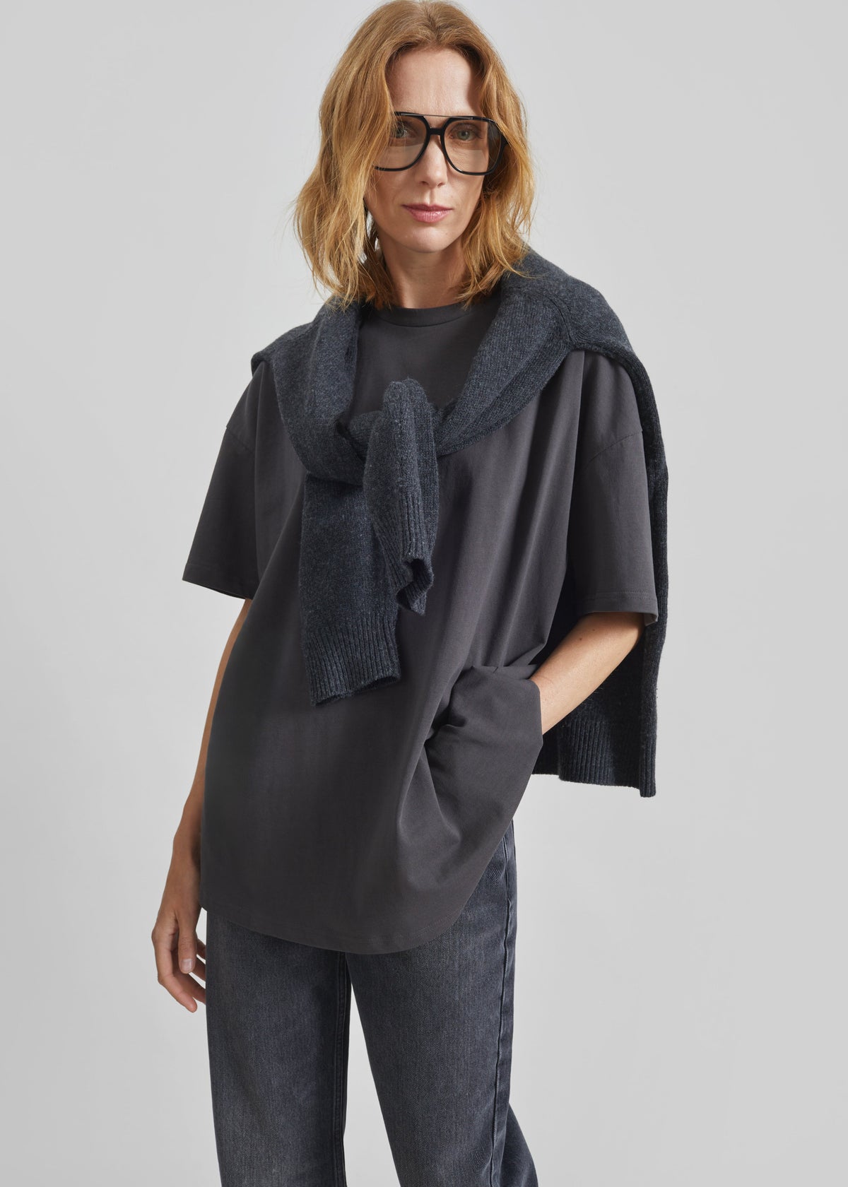 Faro Boxy Tee - Charcoal – view 2 of 5