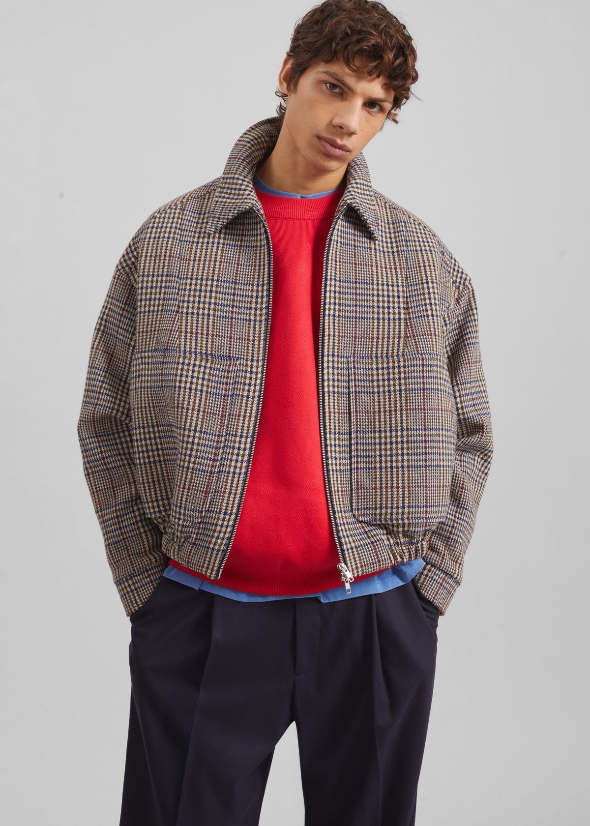 Felix Wool Jacket - Beige Glen Plaid – view 7 of 13