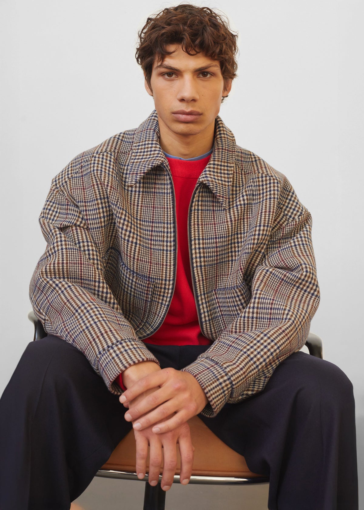 Felix Wool Jacket - Beige Glen Plaid – view 10 of 13