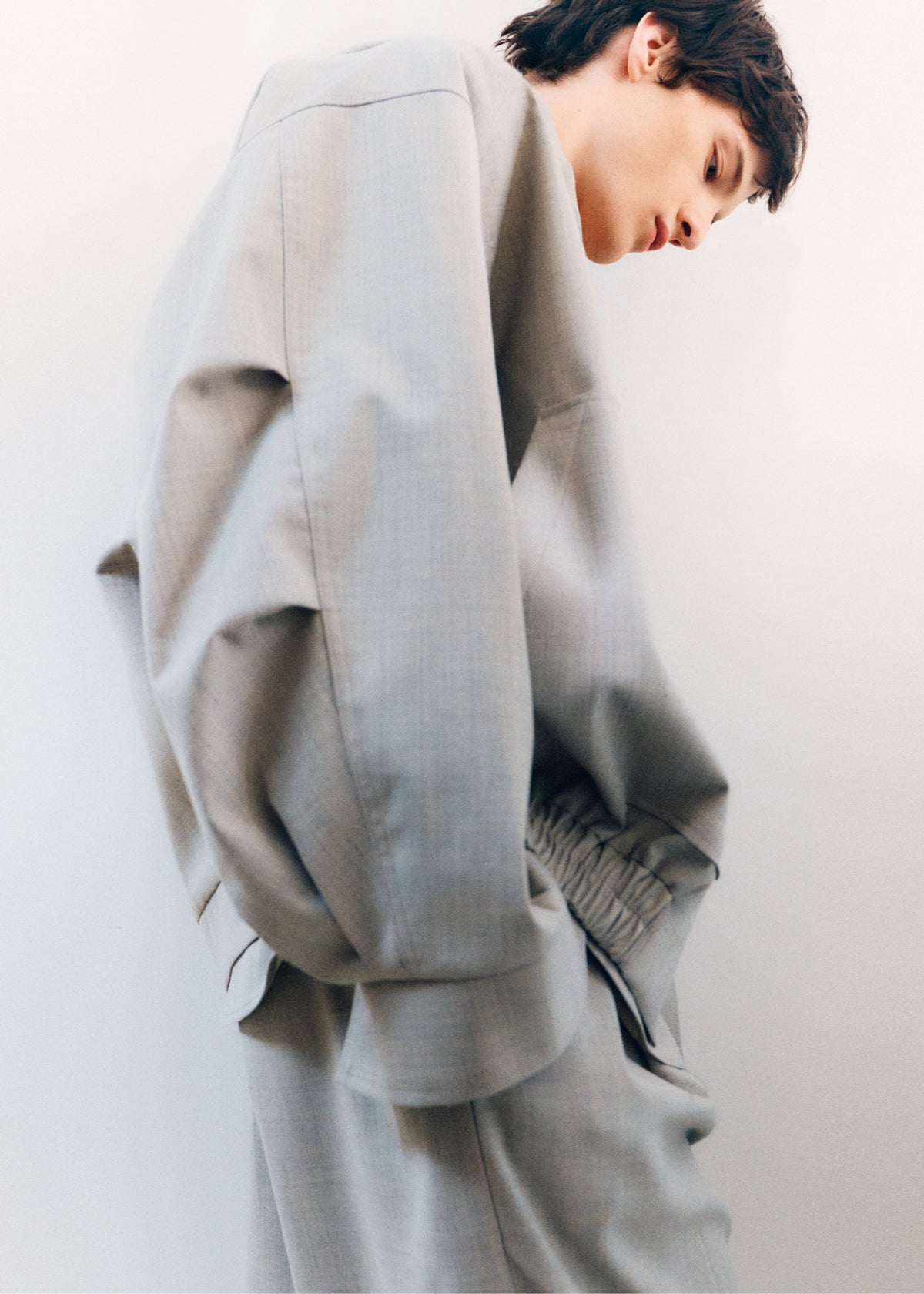 Felix Textured Jacket - Greige Melange – view 6 of 10