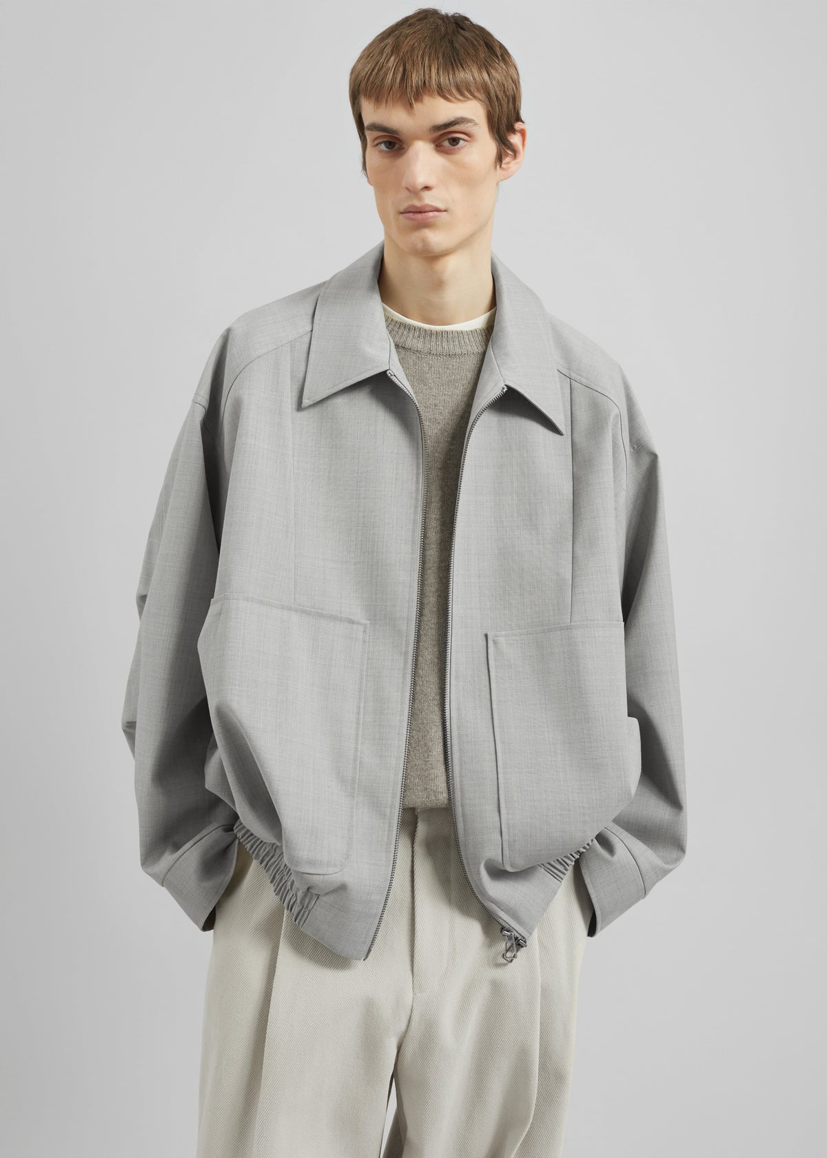 Felix Textured Jacket - Greige Melange – view 2 of 10
