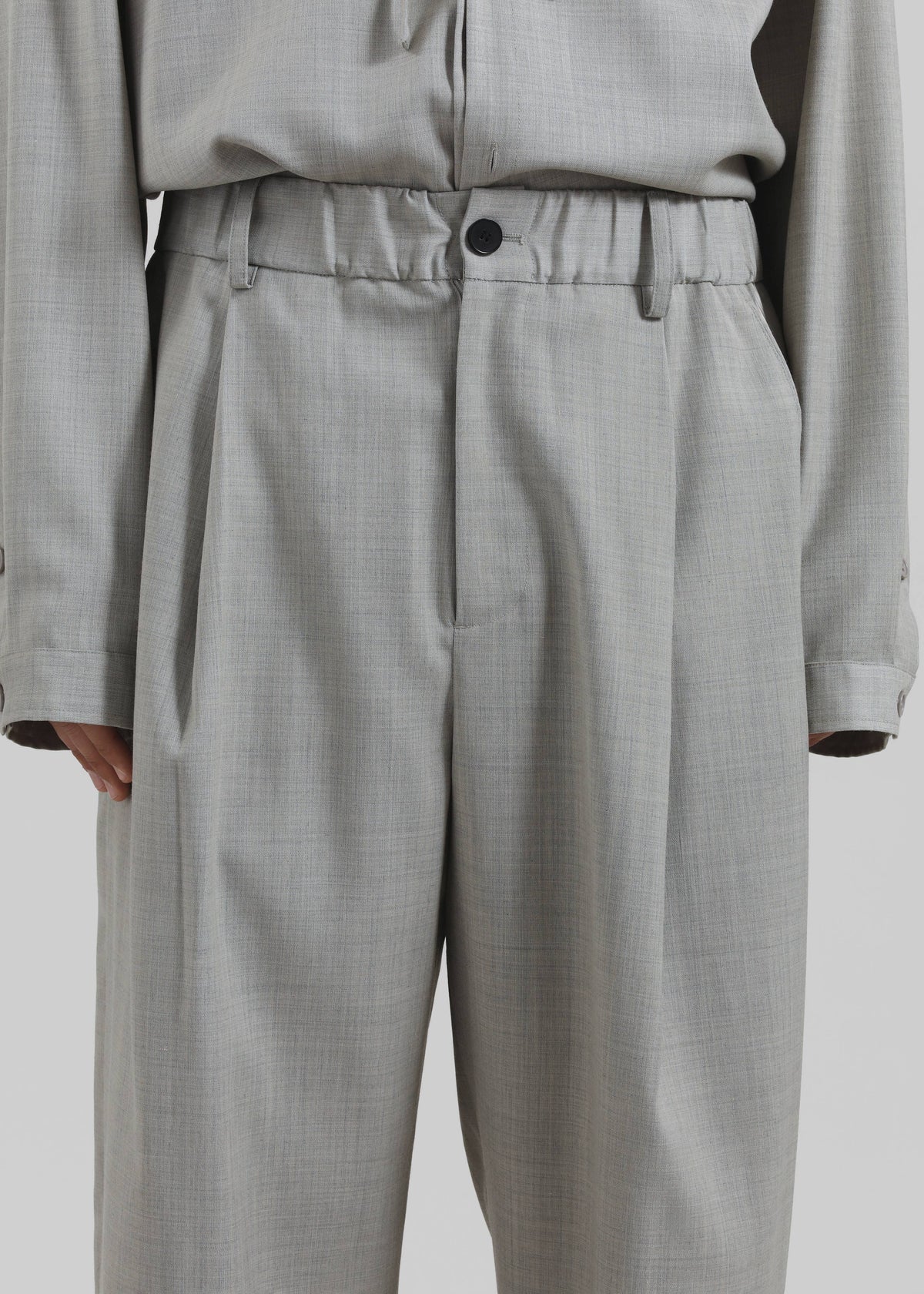 Felix Textured Trousers - Greige Melange – view 3 of 9