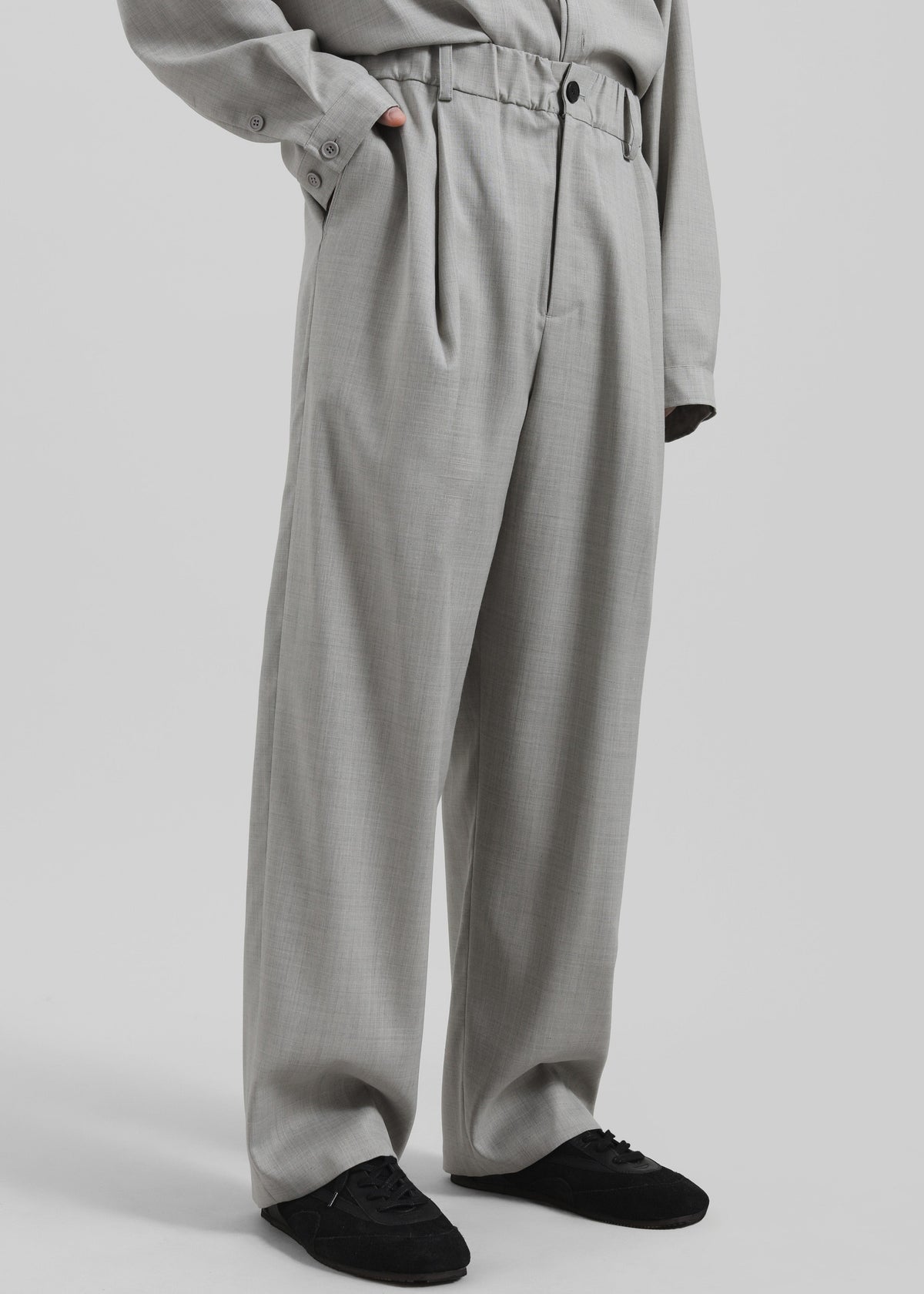 Felix Textured Trousers - Greige Melange – view 4 of 9