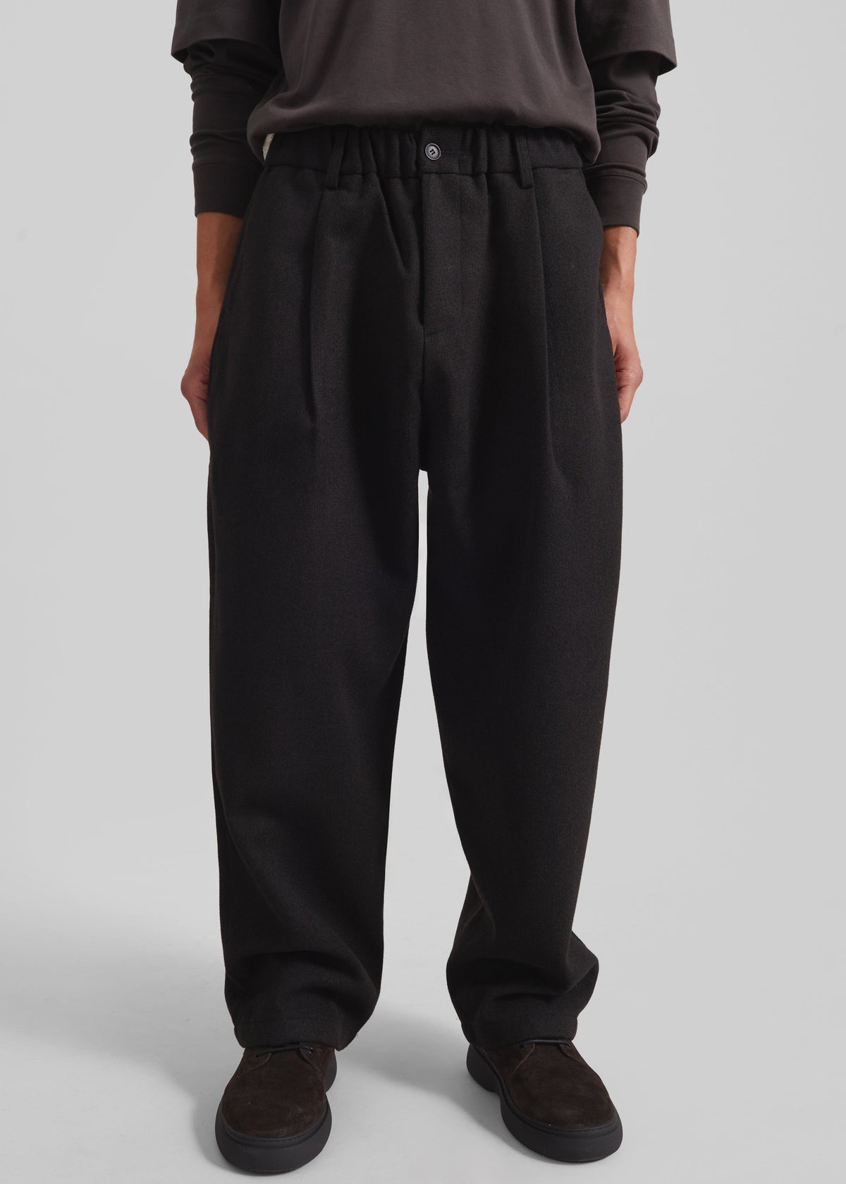 Felix Wool Blend Trousers - Black – view 1 of 9
