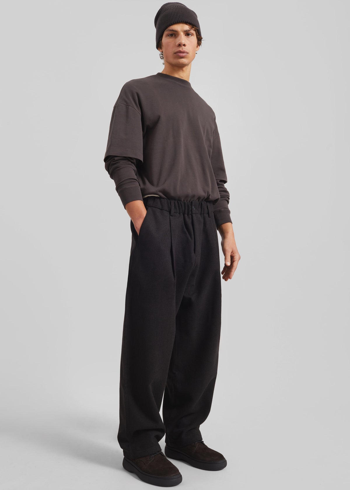 Felix Wool Blend Trousers - Black – view 4 of 9