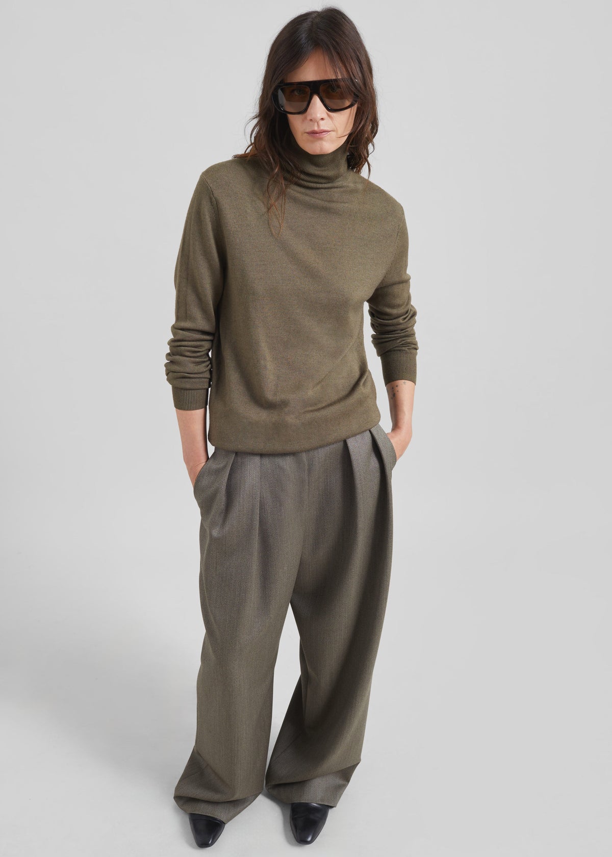 Finn Wool Elastic Pants - Beige Melange – view 1 of 8
