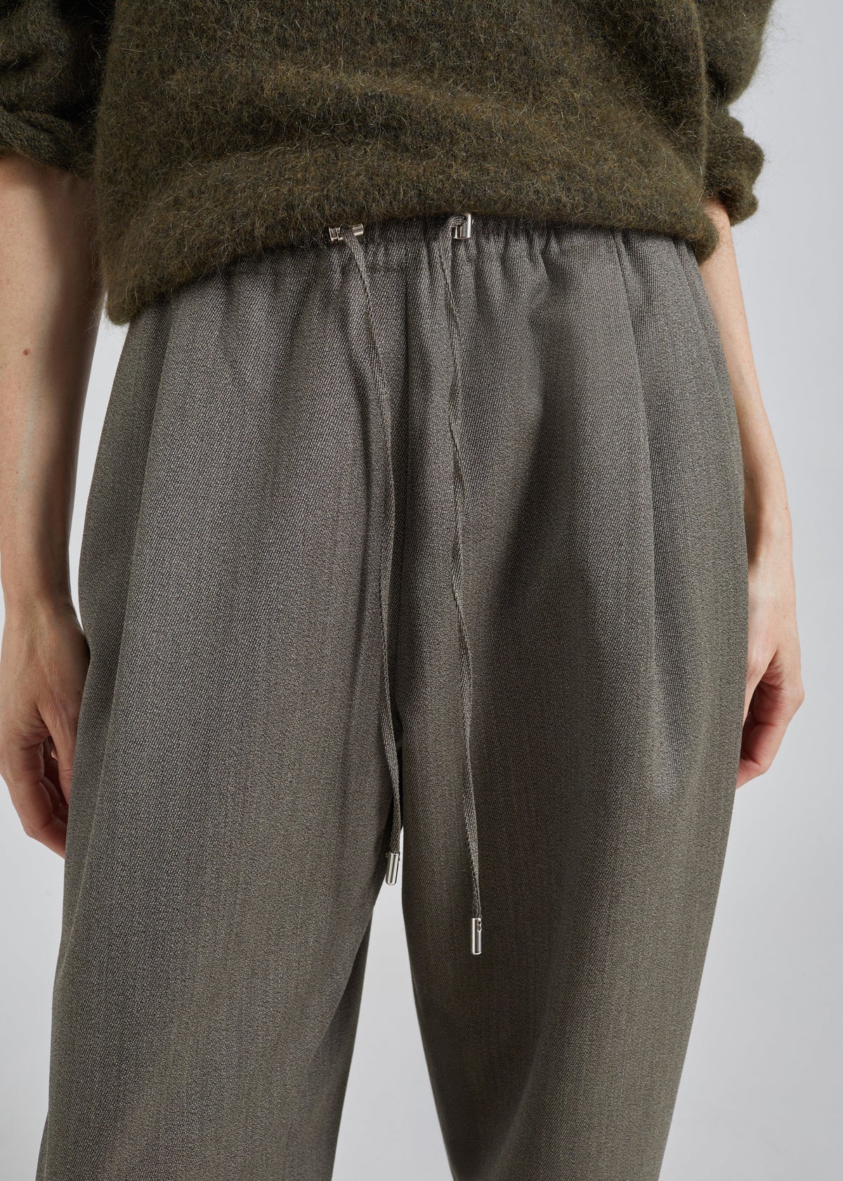 Finn Wool Elastic Pants - Beige Melange – view 4 of 8