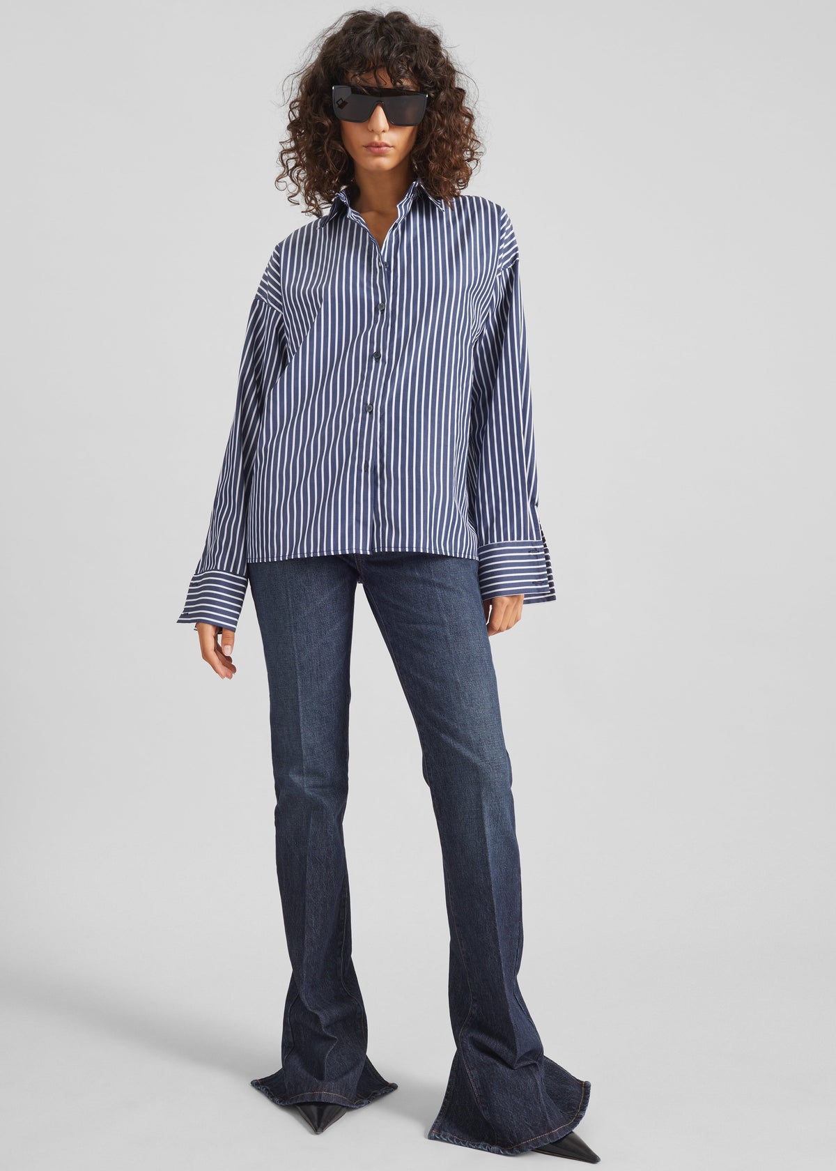 Forli Shirt - Navy/White Stripe – view 8 of 11