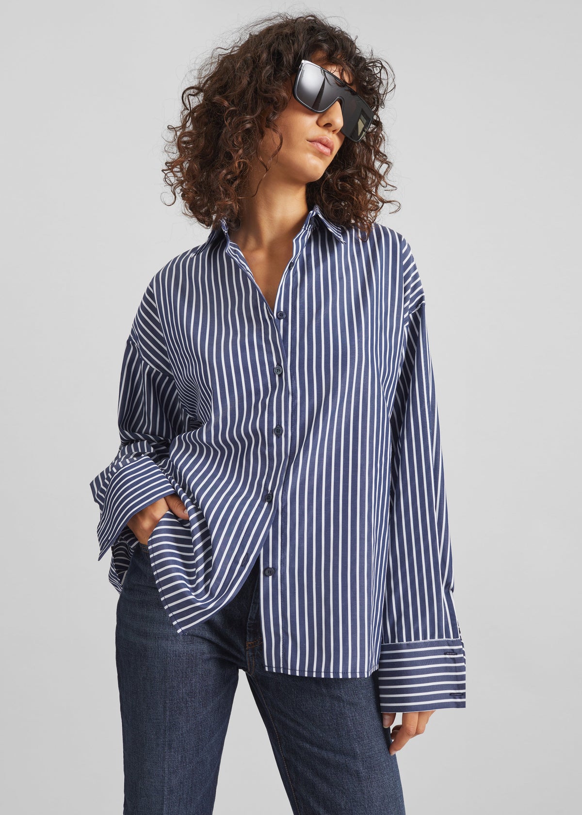 Forli Shirt - Navy/White Stripe – view 1 of 11