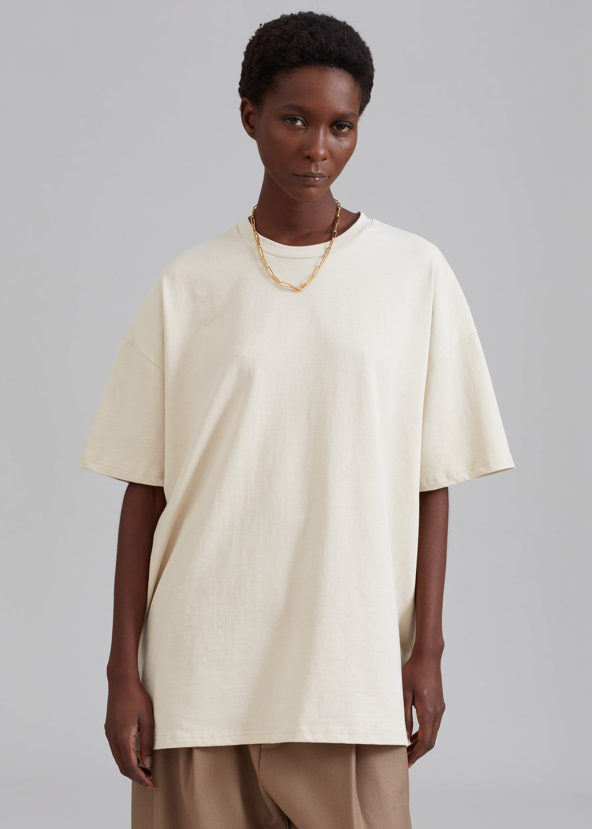 Faro Boxy Tee - Beige – view 1 of 5