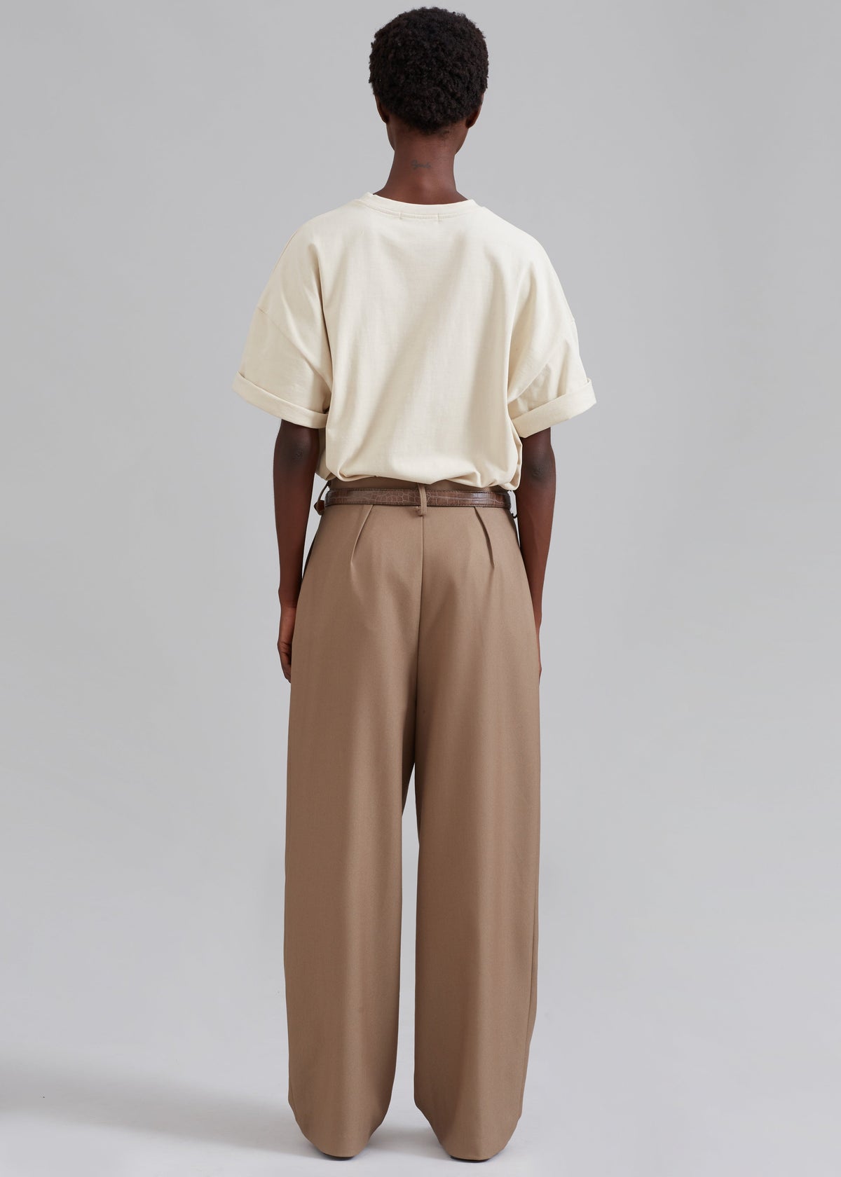 Faro Boxy Tee - Beige – view 4 of 5