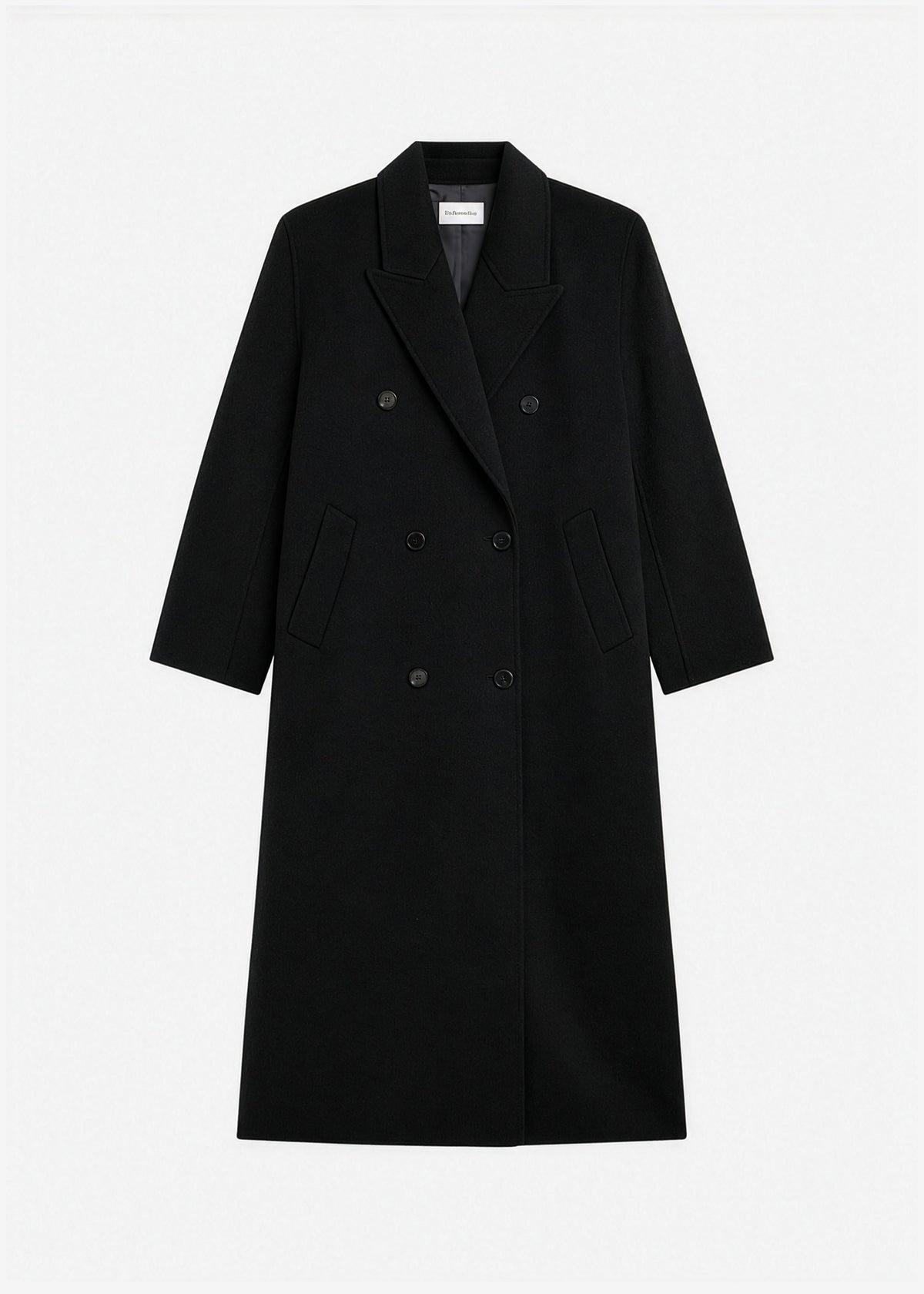 Gaia Double-Breasted Coat - Black – view 5 of 5