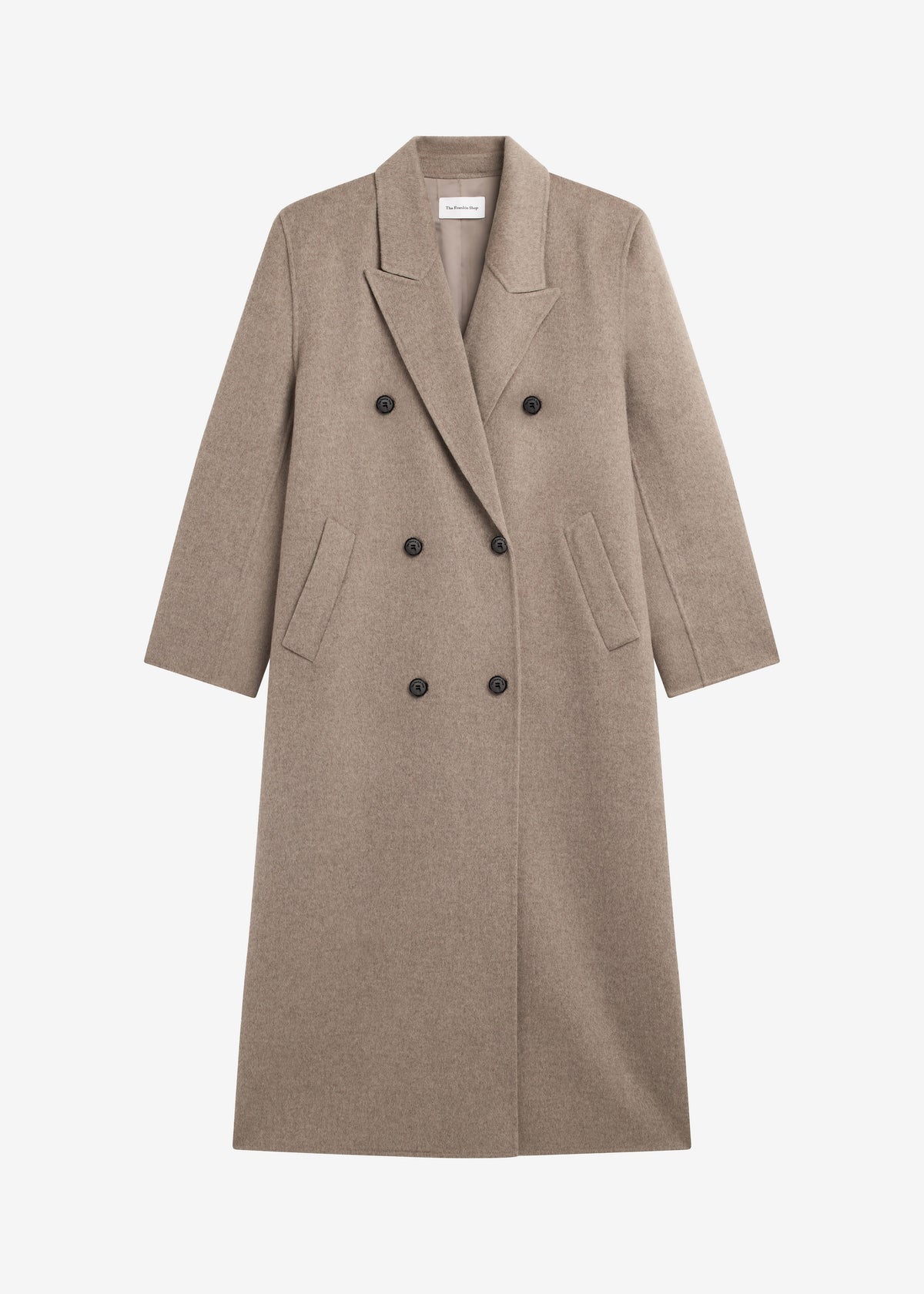 Gaia Double-Breasted Coat - Taupe Melange – view 8 of 8