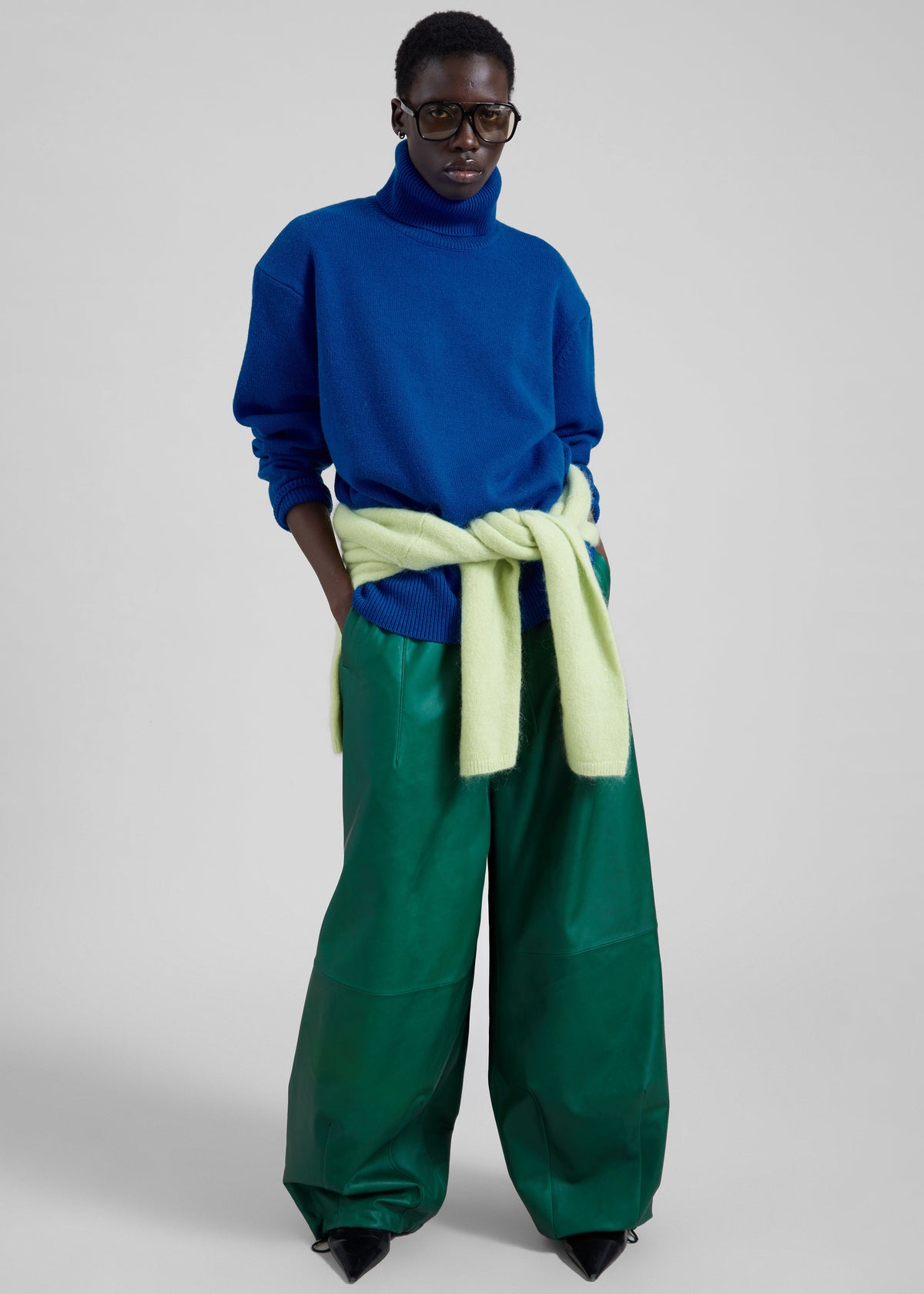 Gala Padded Knit Turtleneck - Blue – view 2 of 5