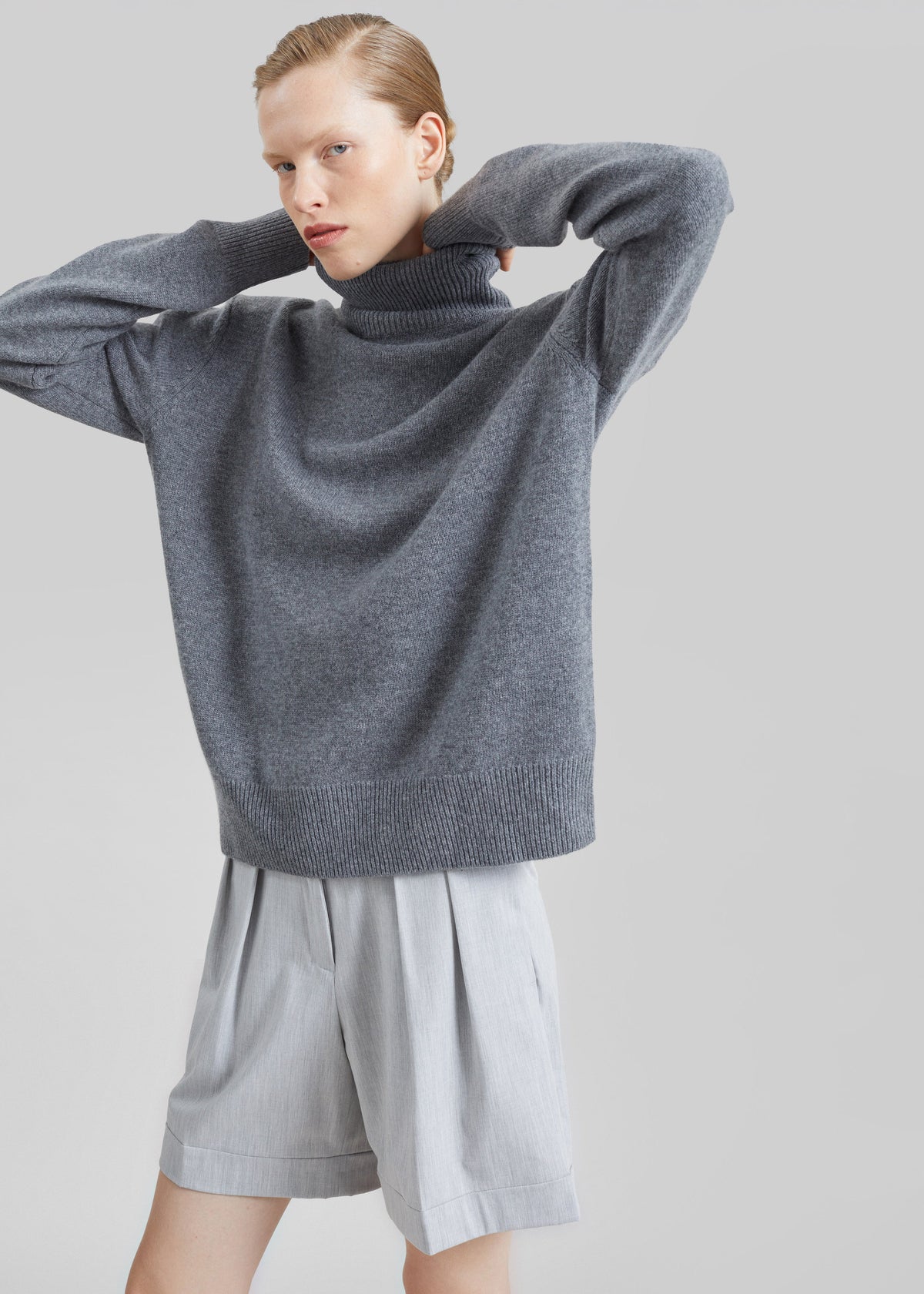 Gala Padded Knit Turtleneck - Dark Grey – view 1 of 7