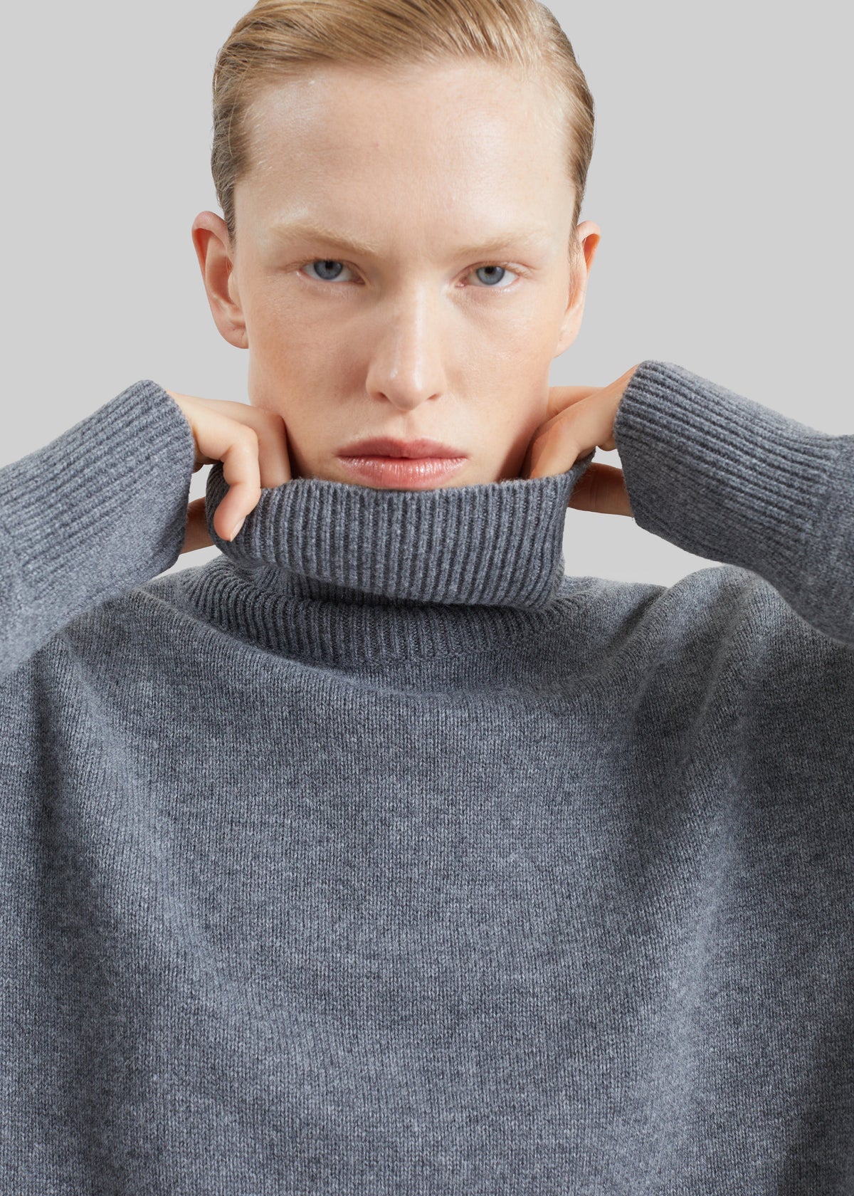 Gala Padded Knit Turtleneck - Dark Grey – view 2 of 7
