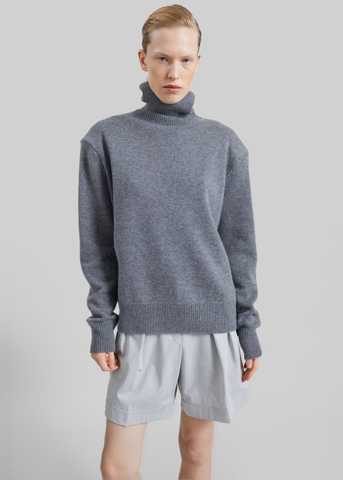 Gala Padded Knit Turtleneck - Dark Grey – view 4 of 7